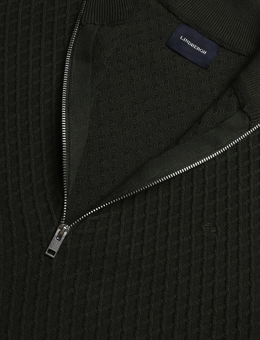 Lindbergh - Half zip cable knit jumper - poolpika lukuga džemprid - dk army - 2