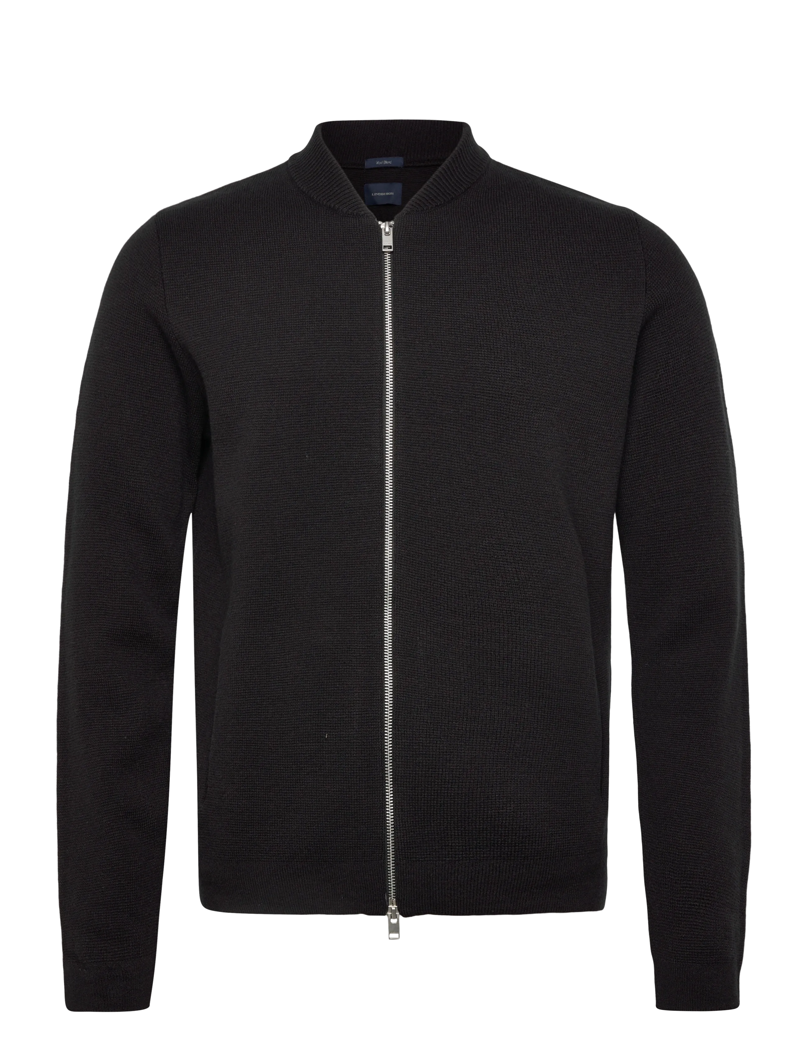 Zip through cardigan - BLACK