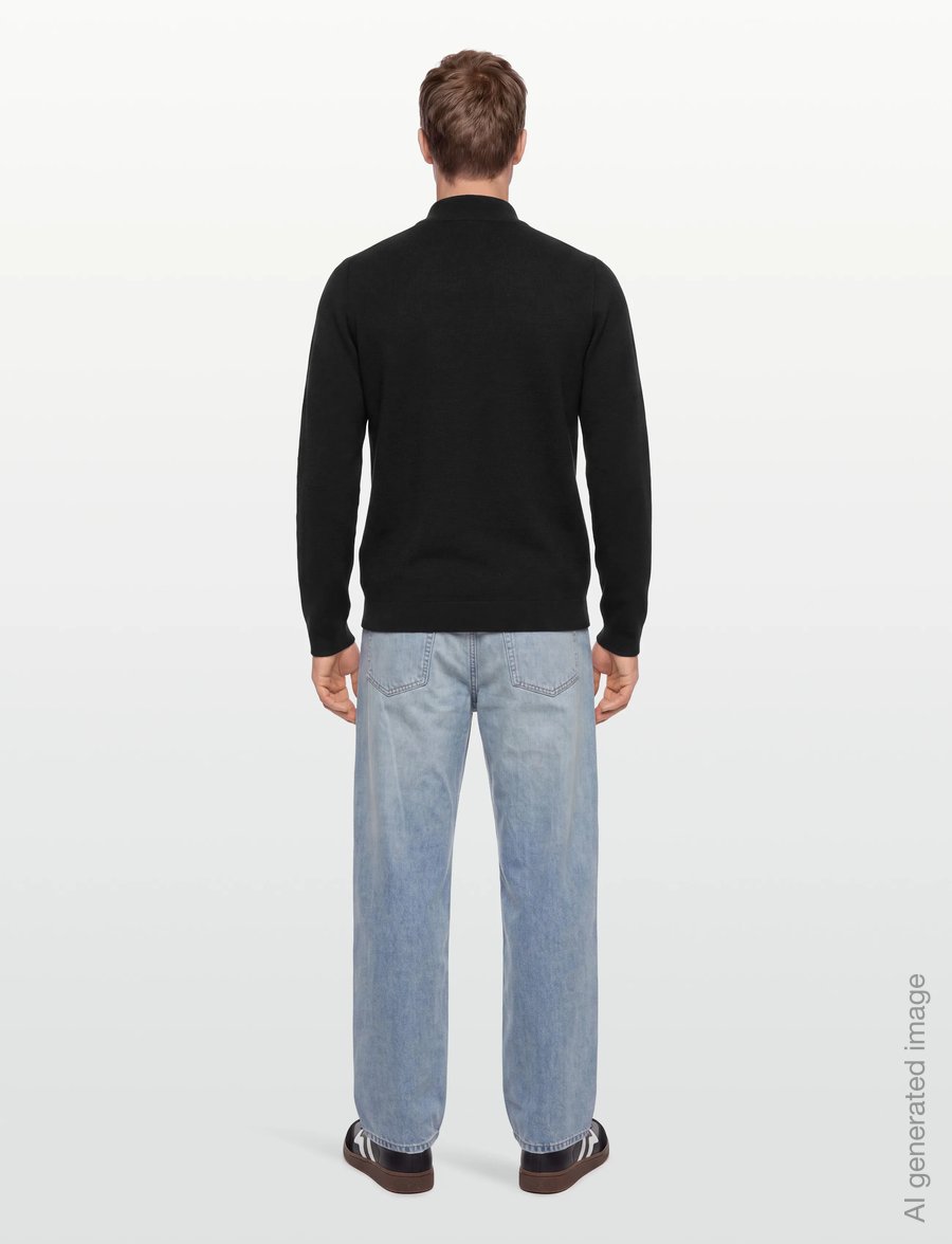 Lindbergh - Zip through cardigan - strickjacken - black - 4