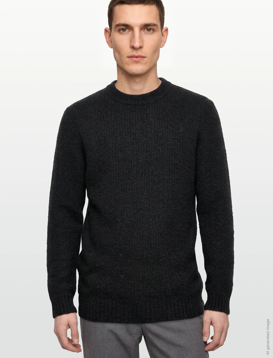 Lindbergh - Structure knit jumper - rundhals - black - 3