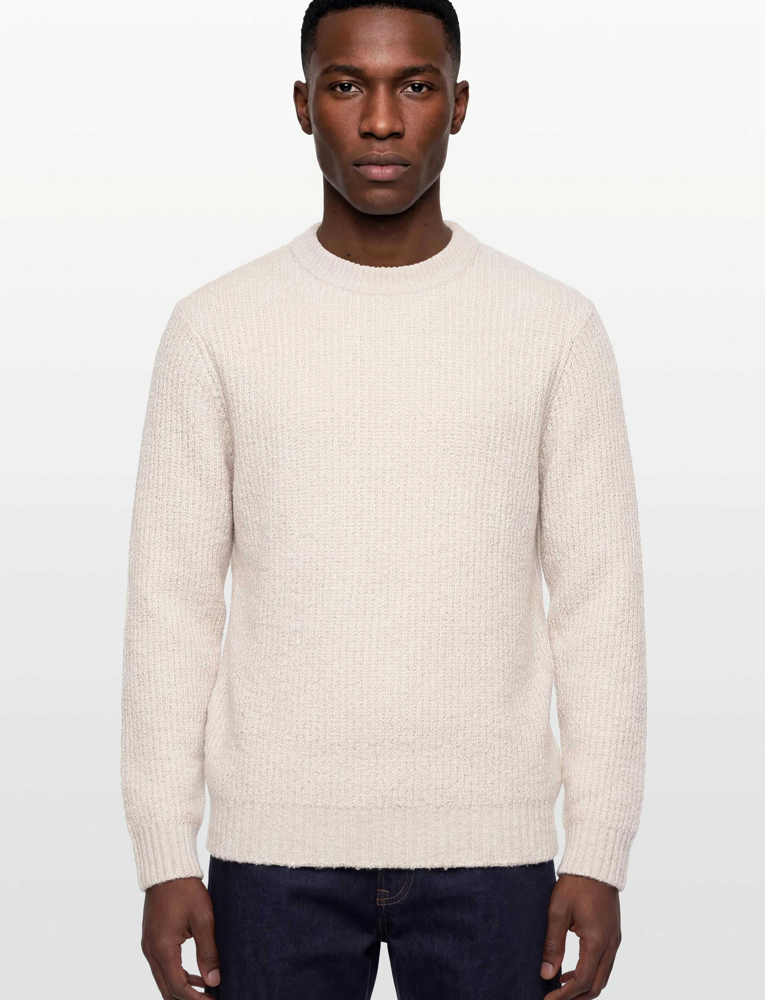 Lindbergh - Structure knit jumper - knitted round necks - kit - 3