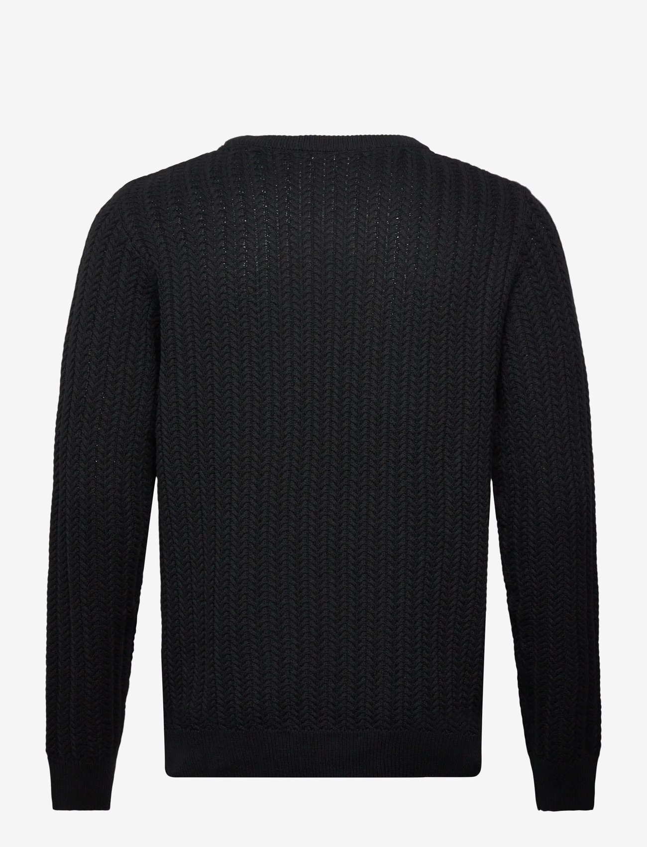 Lindbergh - Recycle structure knit o-neckRecycle structure knit o-neck - rund hals - black - 2