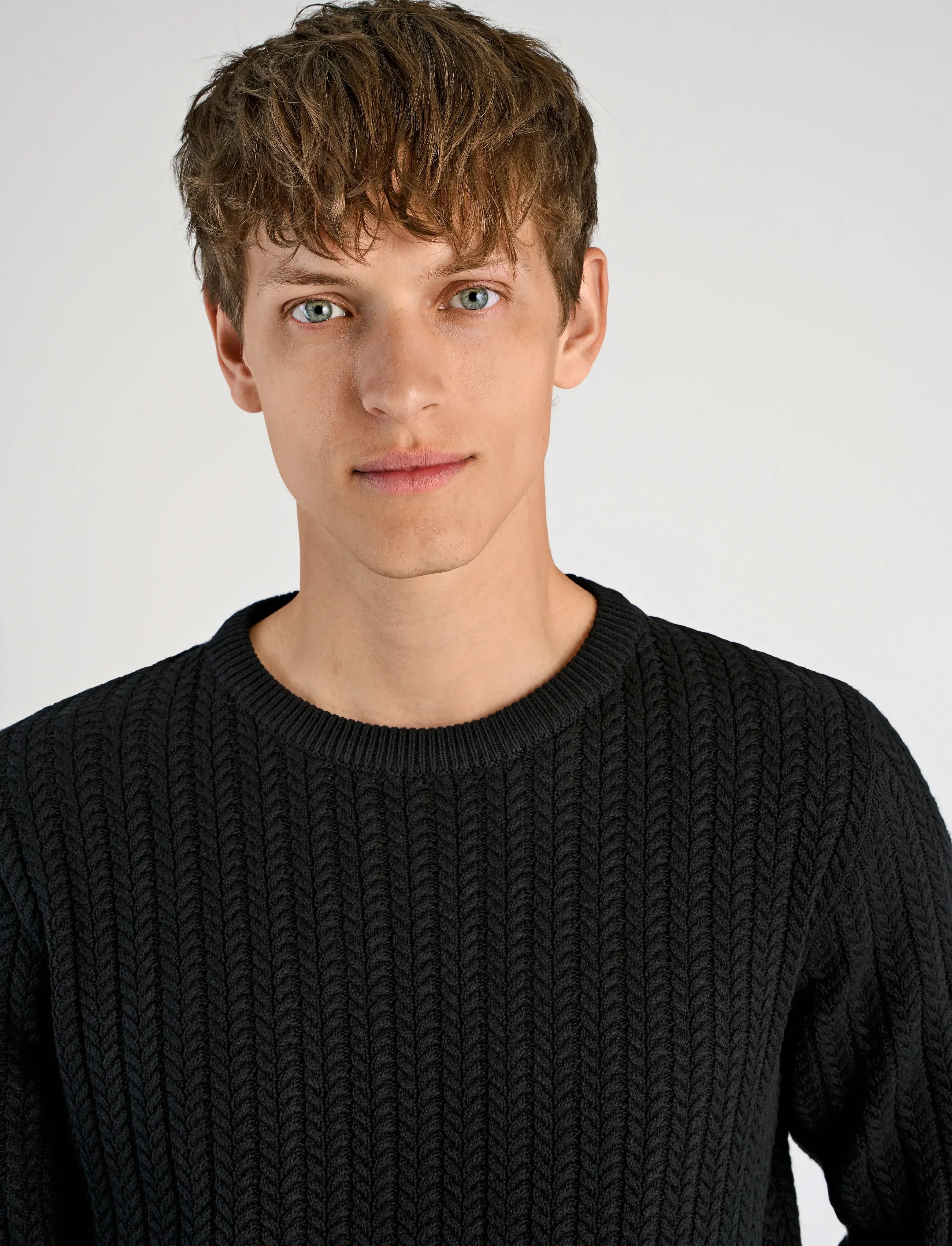 Lindbergh - Recycle structure knit o-neckRecycle structure knit o-neck - rund hals - black - 5