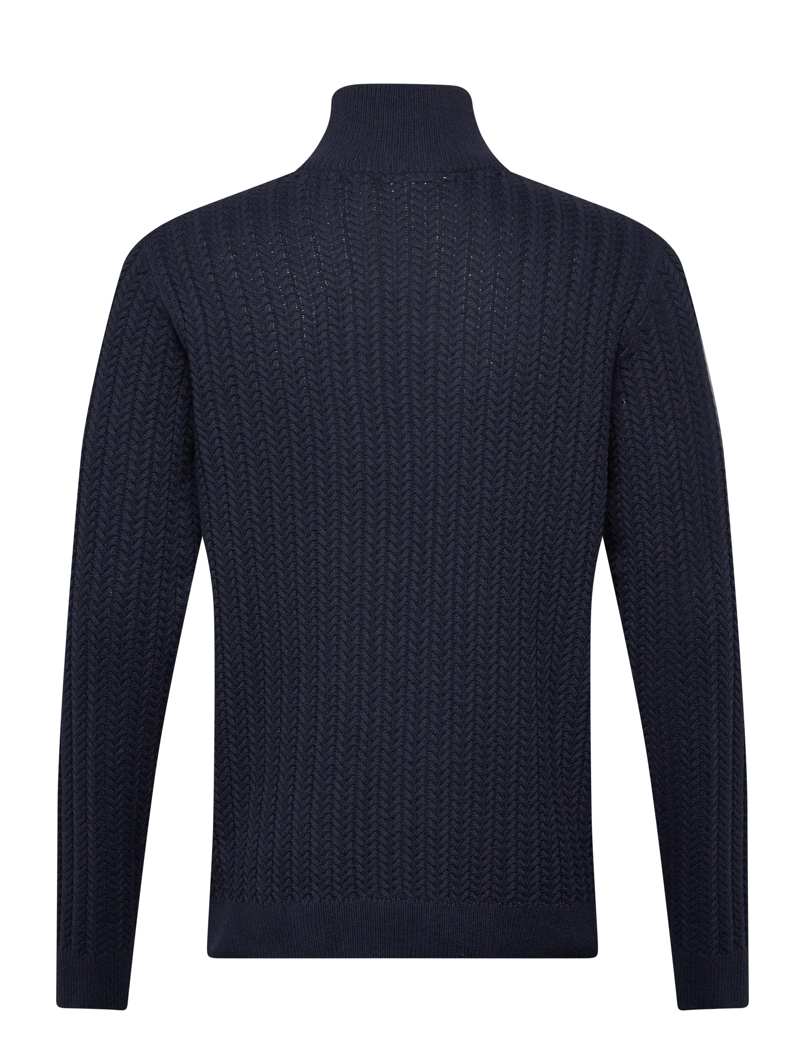 Lindbergh - Recycle structure knit 1/2 zipRecycle structure knit 1/2 zip - mænd - navy - 1