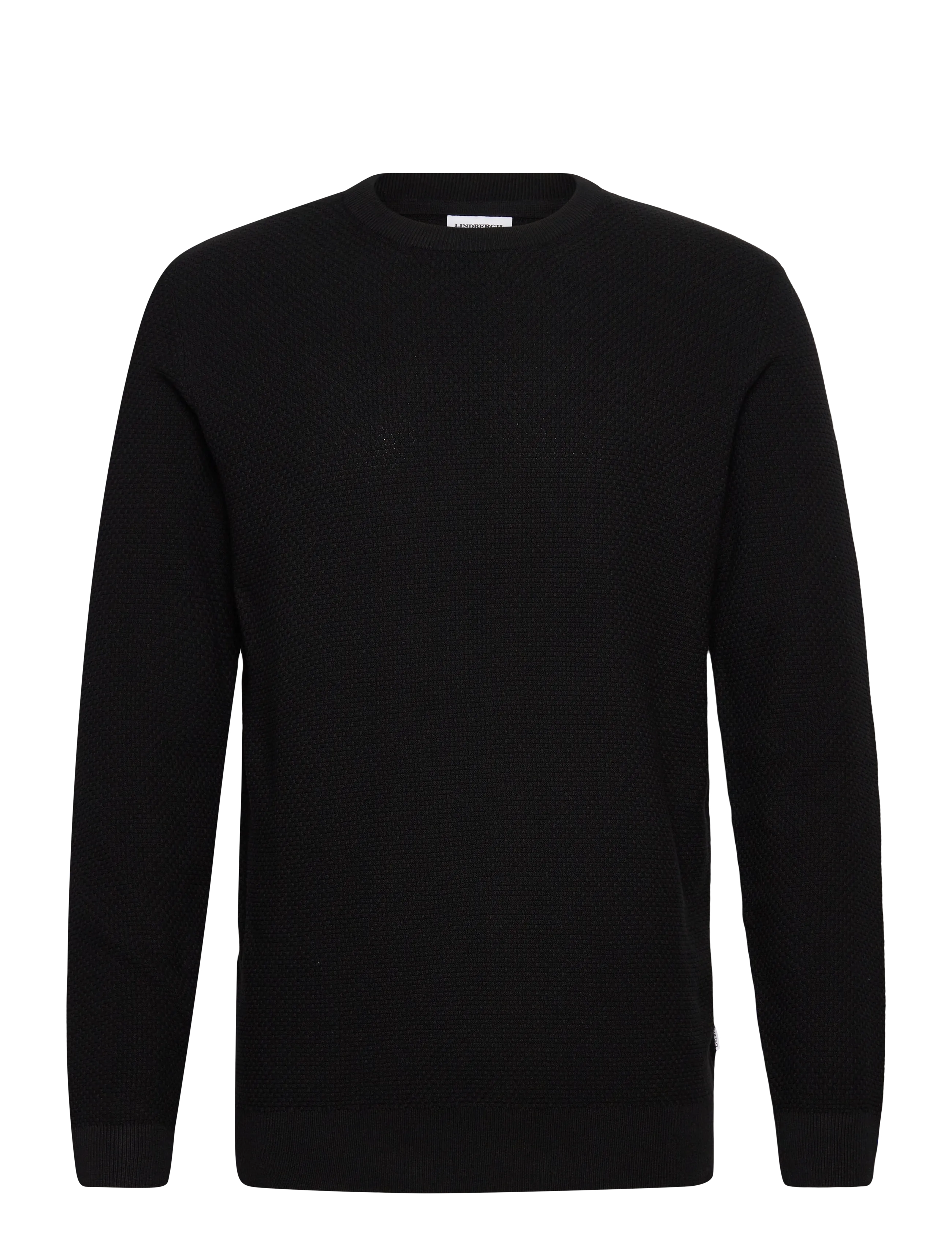 Lindbergh Recycle structure knit jumperRecycle structure knit jumper - Knitted round necks - BLACK / black