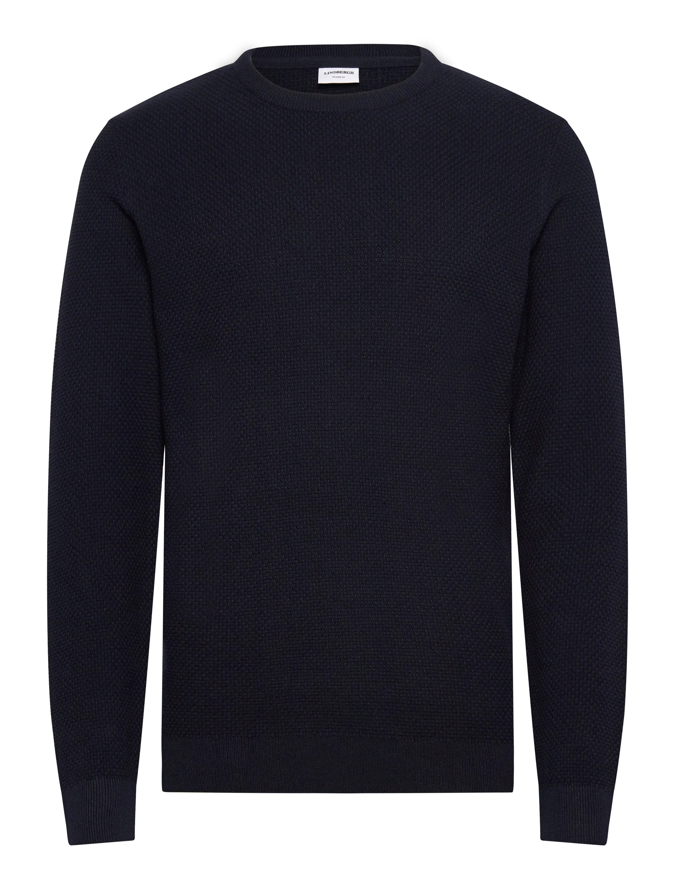 Lindbergh Recycle structure knit jumper - Marškinėliai - NAVY / navy