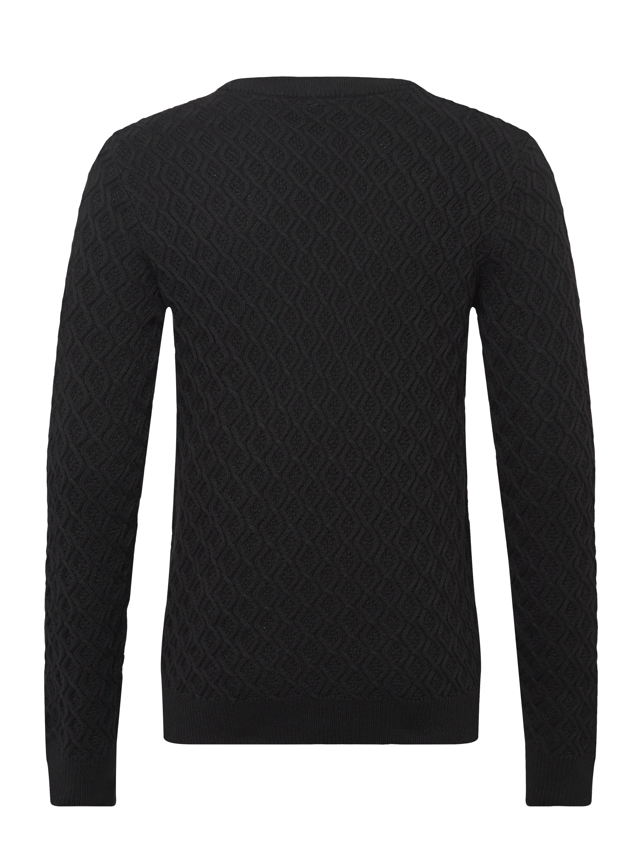 Lindbergh - Recycle structure knit O-neckRecycle structure knit O-neck - rund hals - black - 1