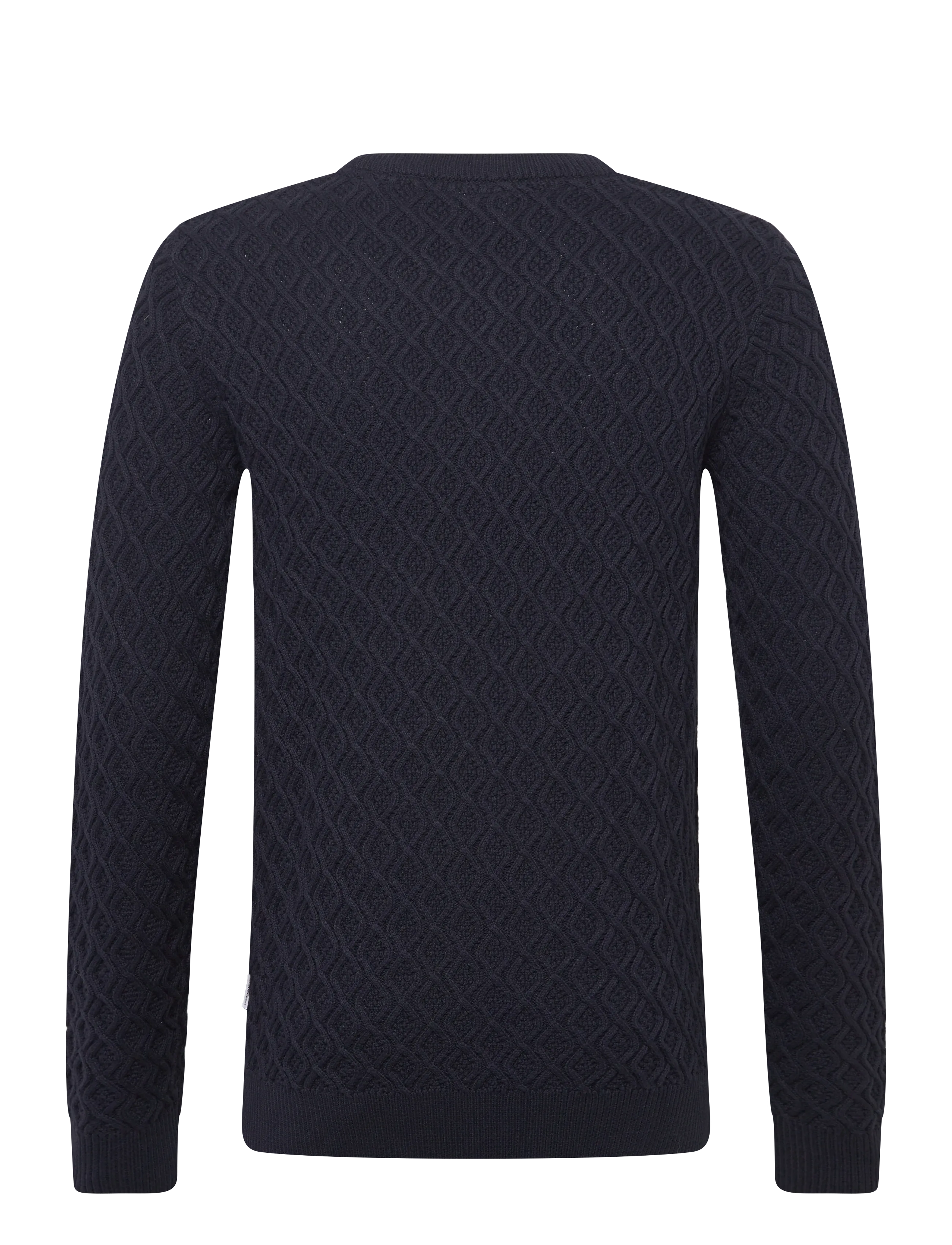 Lindbergh - Recycle structure knit O-neckRecycle structure knit O-neck - rund hals - navy - 1