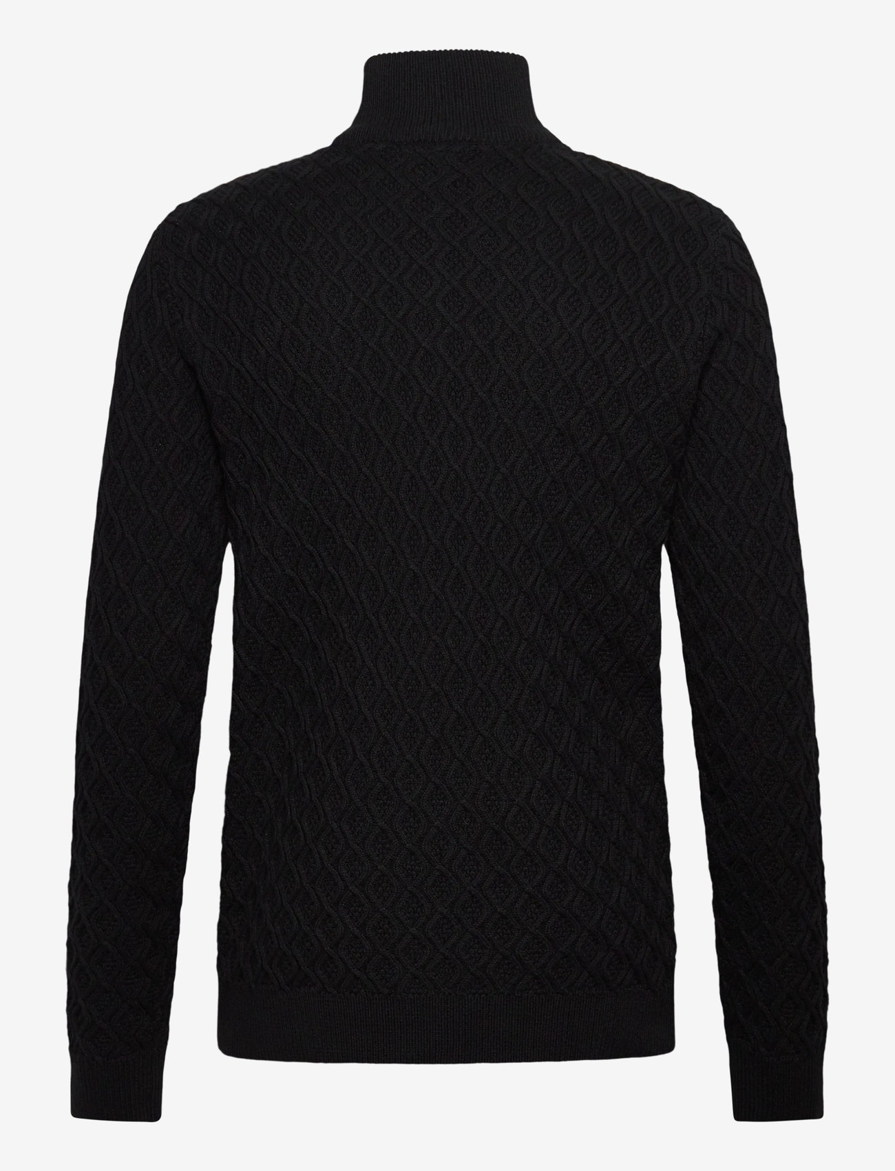 Lindbergh - Recycle structure knit 1/2 zipRecycle structure knit 1/2 zip - efterårstøj - black - 1