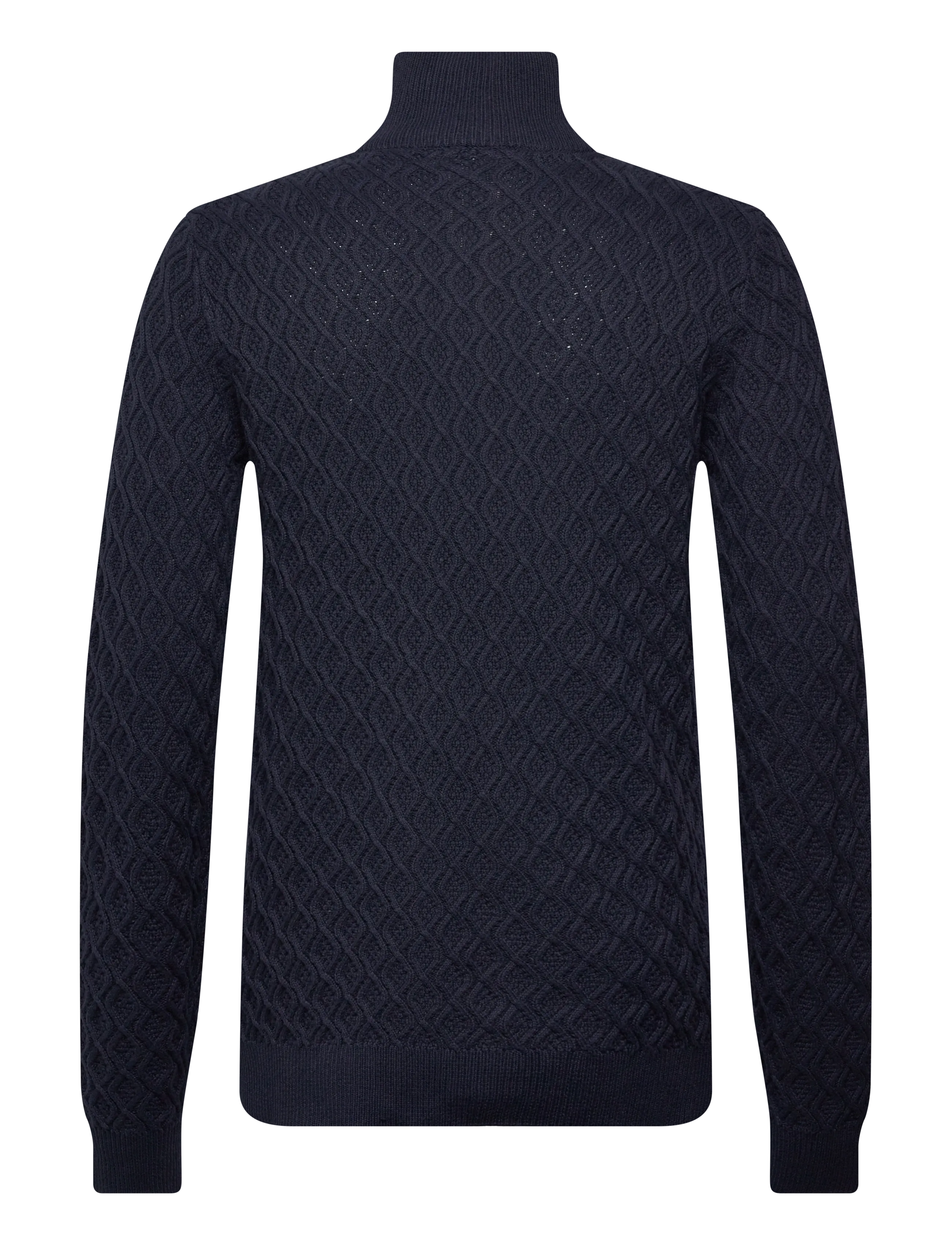 Lindbergh - Recycle structure knit 1/2 zipRecycle structure knit 1/2 zip - mænd - navy - 1