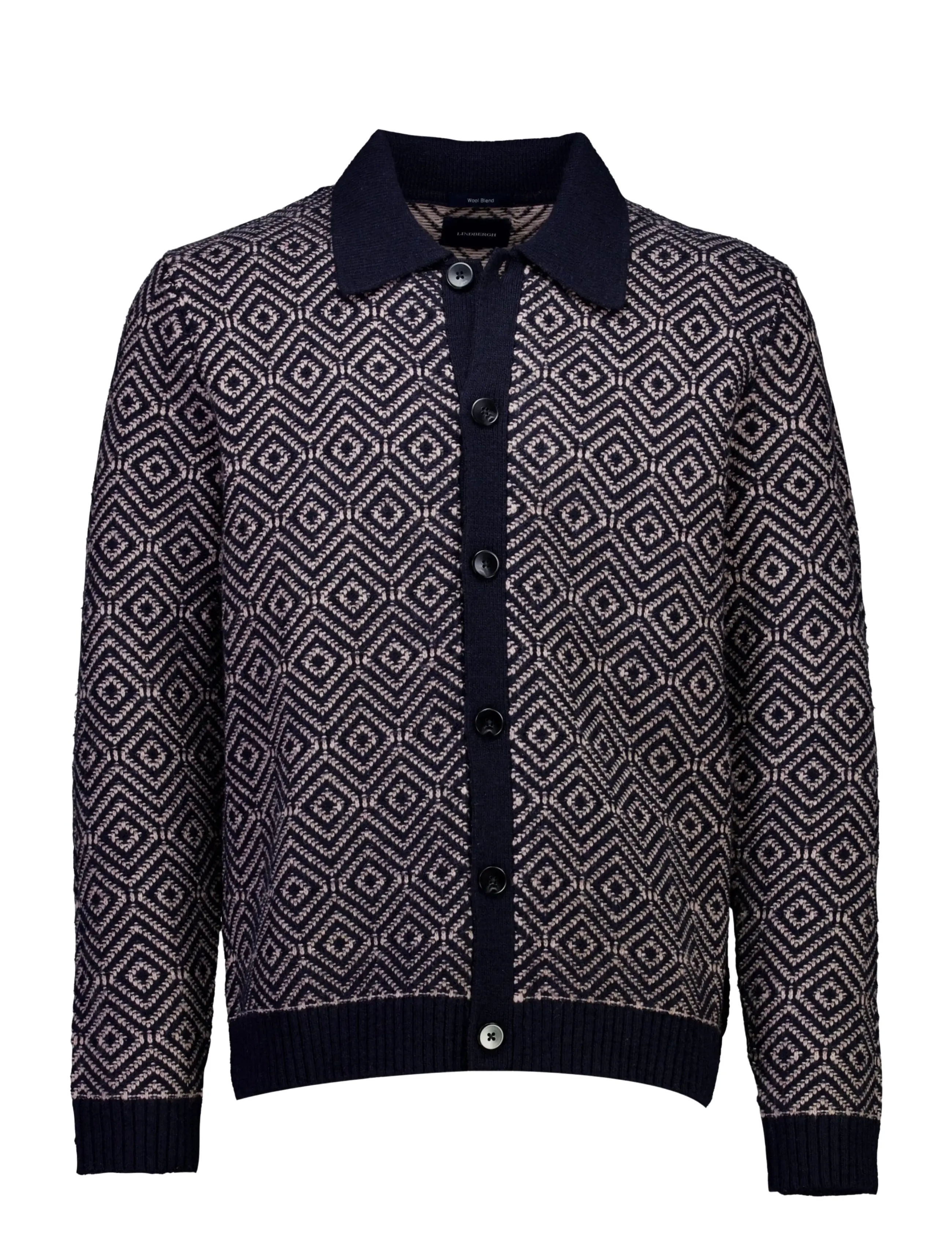 Lindbergh Structure knit cardigan - Riided - NAVY MIX / navy