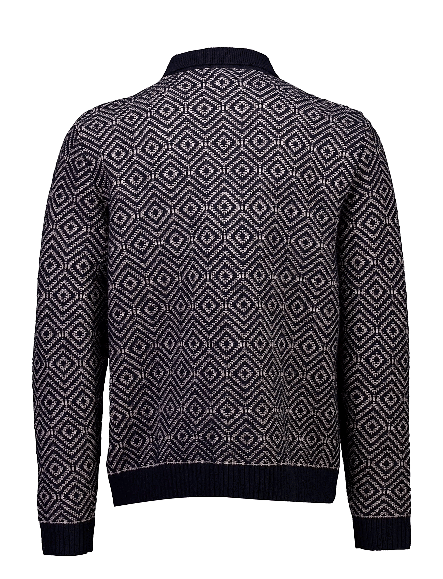 Lindbergh - Structure knit cardigan - kardiganid - navy mix - 1