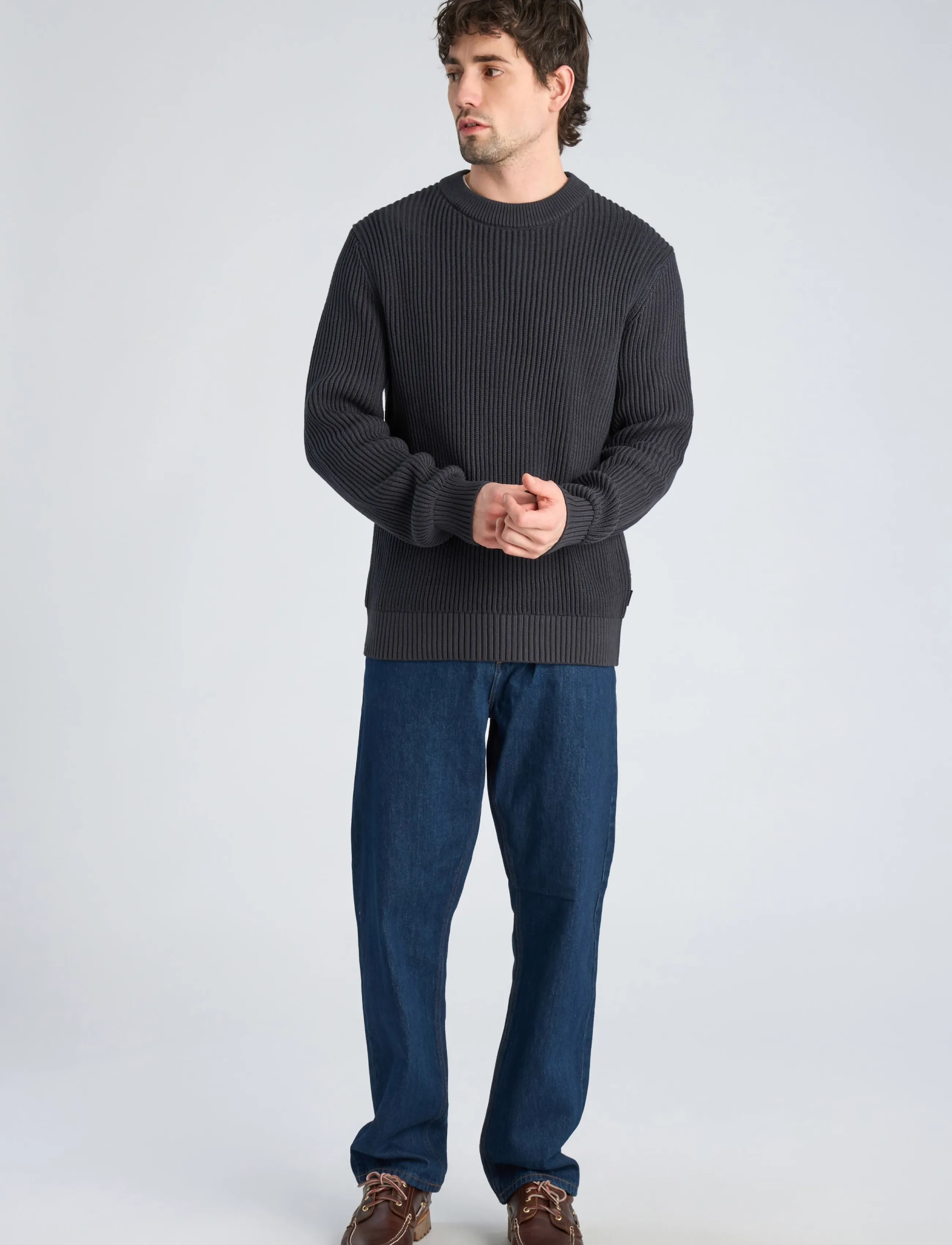 Lindbergh - Crew knit jumper - Ümara kaelusega - dk navy - 0