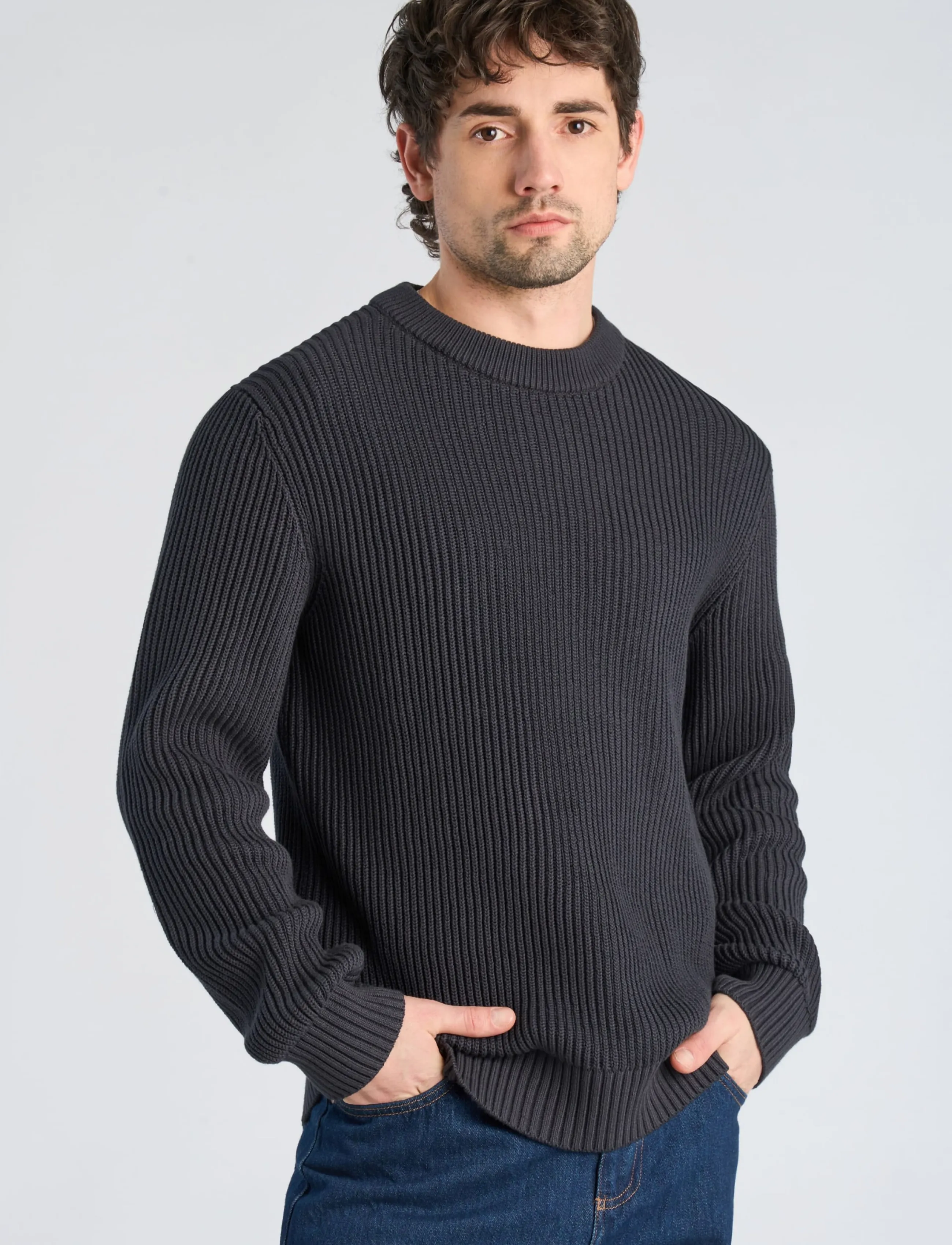 Lindbergh - Crew knit jumper - Ümara kaelusega - dk navy - 3