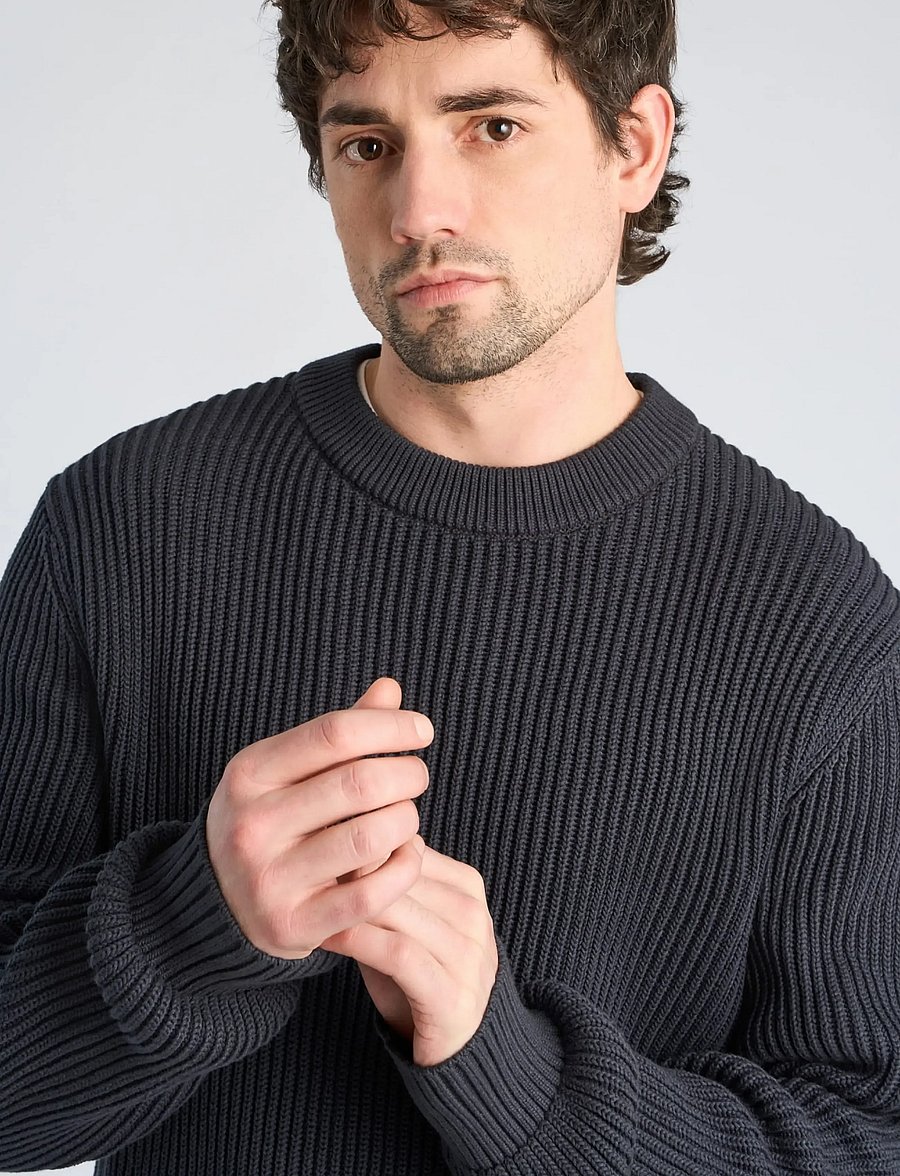 Lindbergh - Crew knit jumper - Ümara kaelusega - dk navy - 5