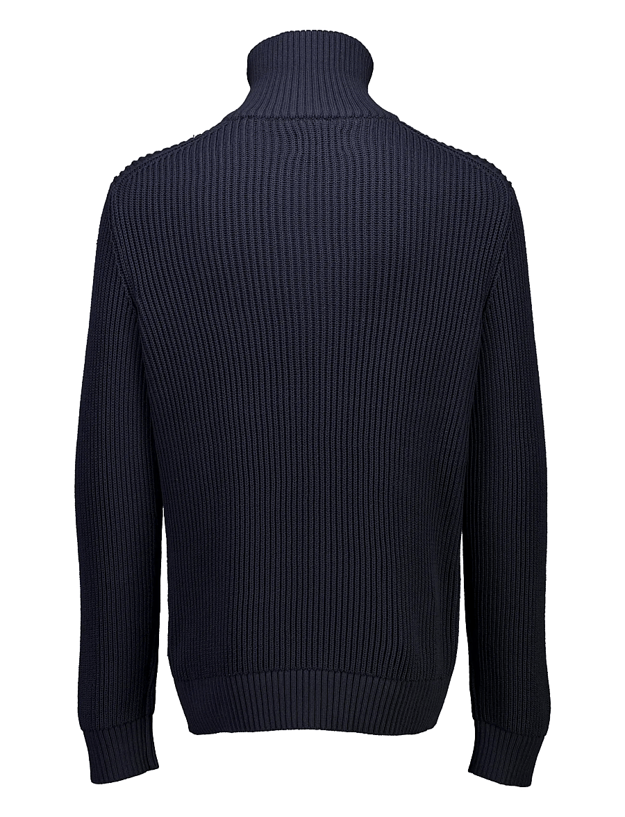 Lindbergh - Half zip knit jumper - half zip jumpers - dk navy - 2