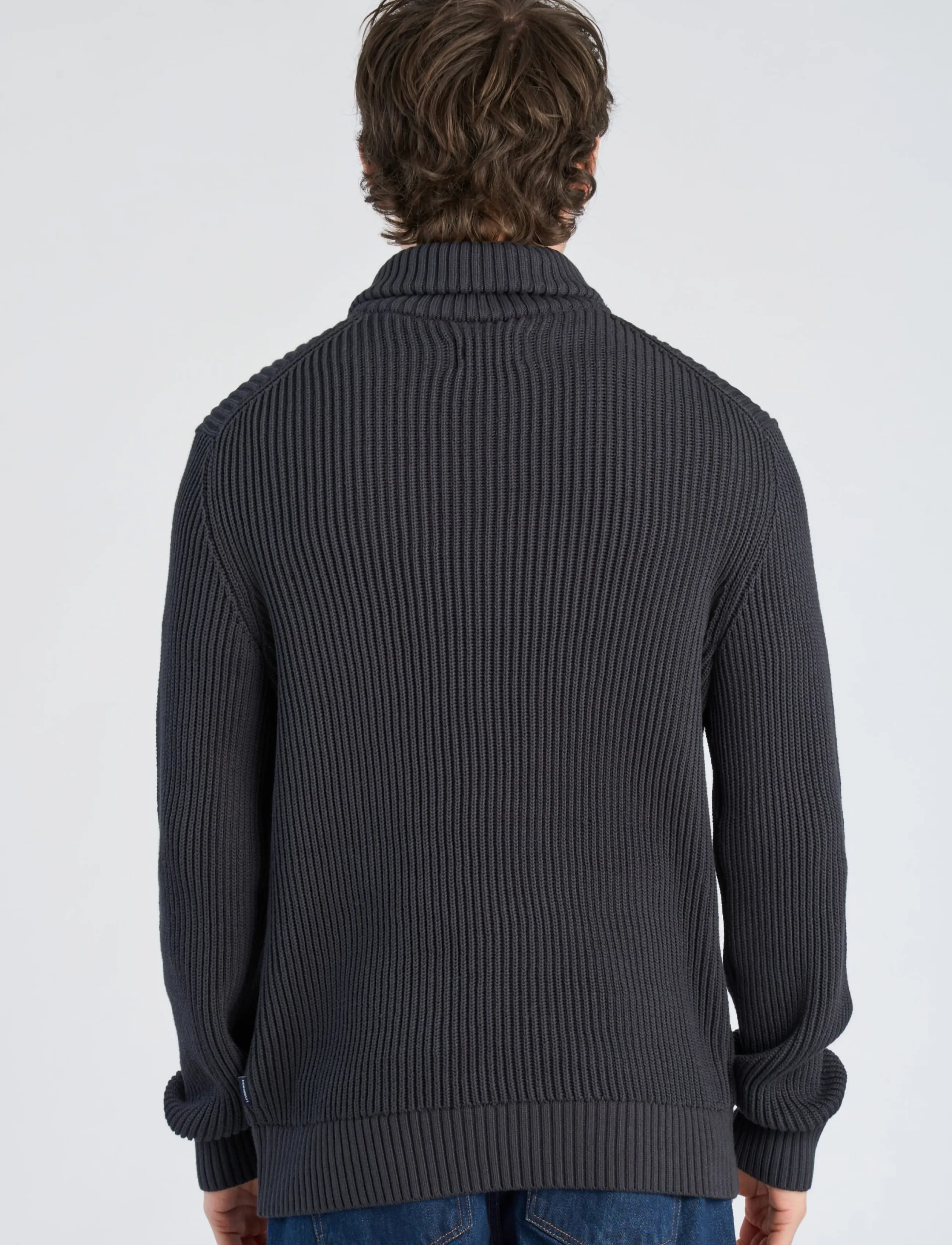 Lindbergh - Half zip knit jumper - half zip jumpers - dk navy - 4