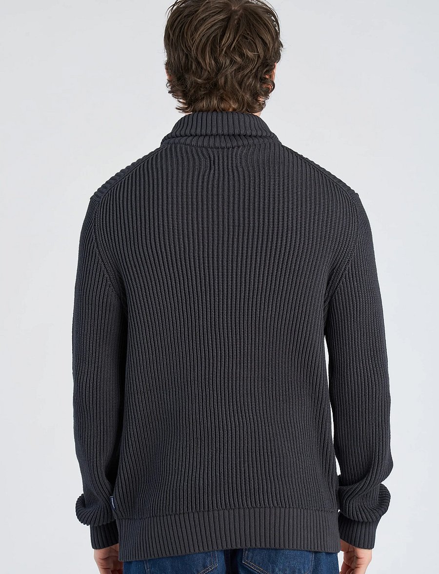 Lindbergh - Half zip knit jumper - half zip jumpers - dk navy - 4