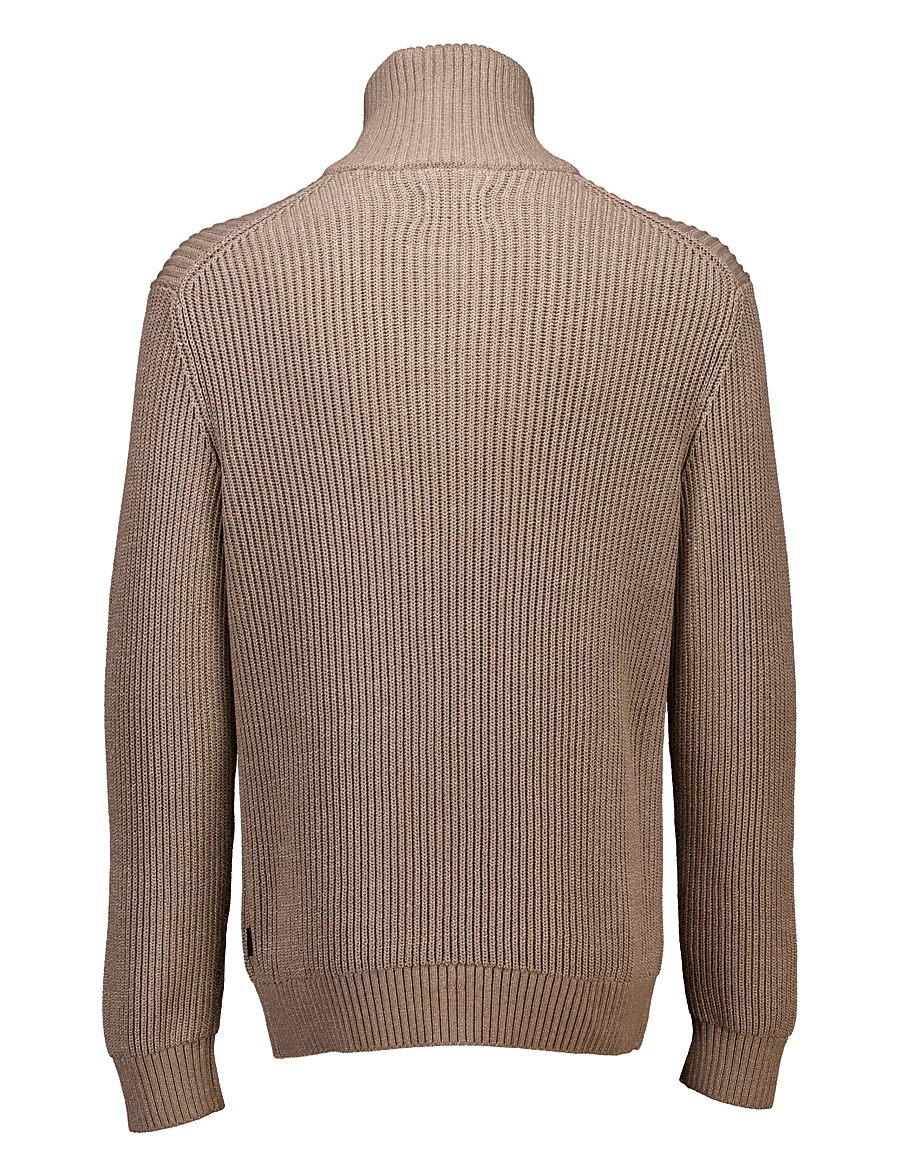 Lindbergh - Half zip knit jumper - poolpika lukuga džemprid - lt sand mix - 2