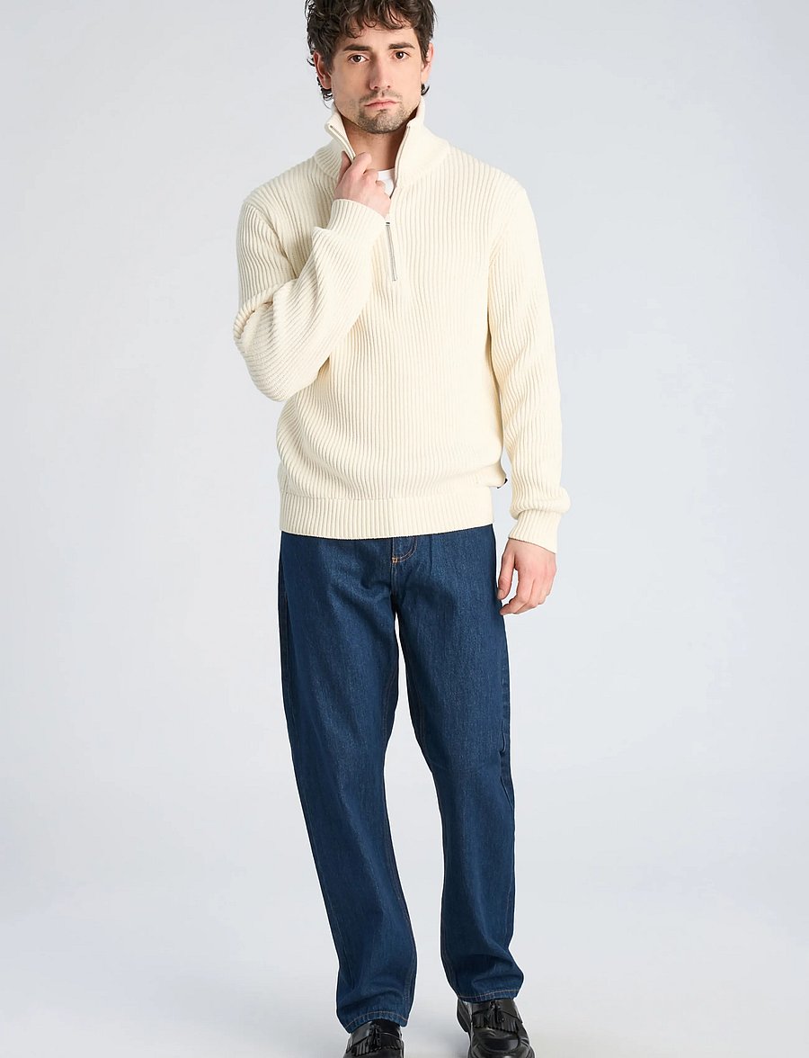 Lindbergh - Half zip knit jumper - poolpika lukuga džemprid - off white - 0