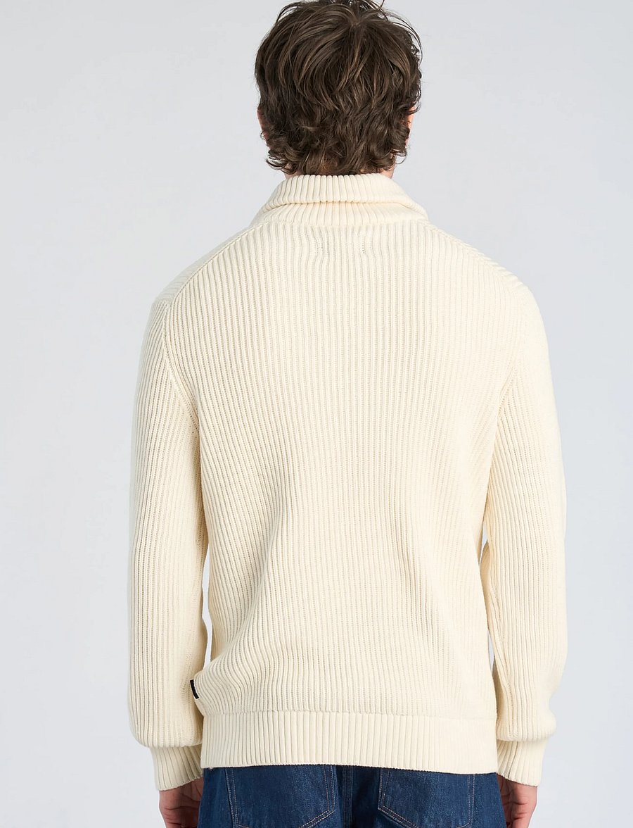 Lindbergh - Half zip knit jumper - poolpika lukuga džemprid - off white - 4