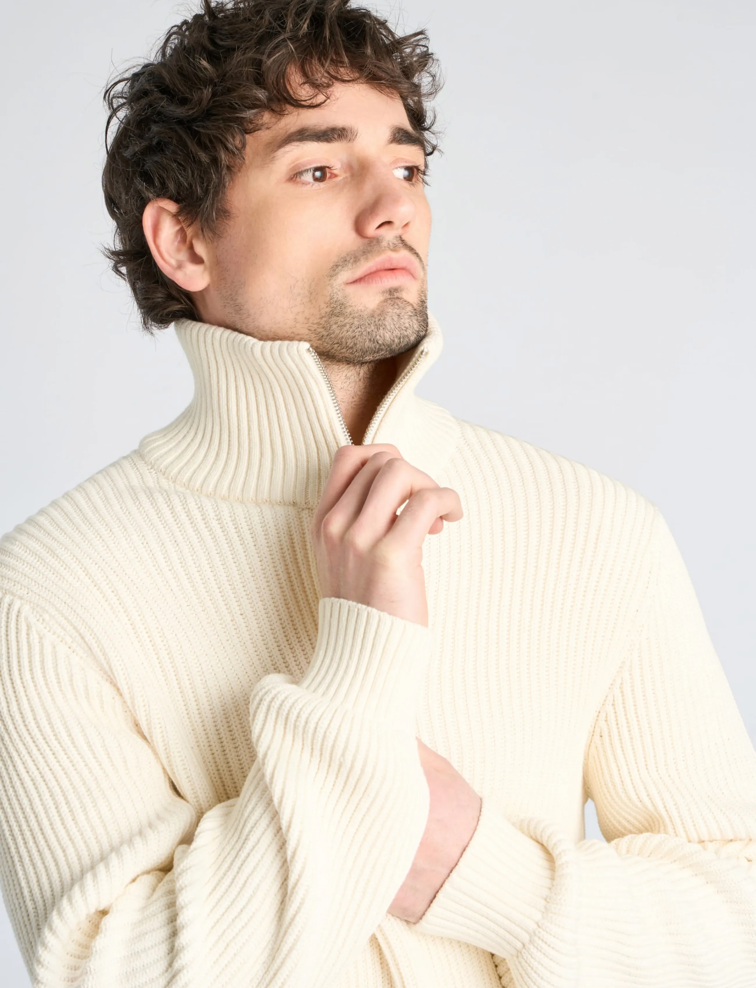 Lindbergh Half Zip Knit Jumper stickade tröjor herr – bild 5