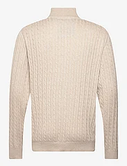 Lindbergh - 1/2 zip cable knit - basisstrikkeplagg - ecru mel - 1