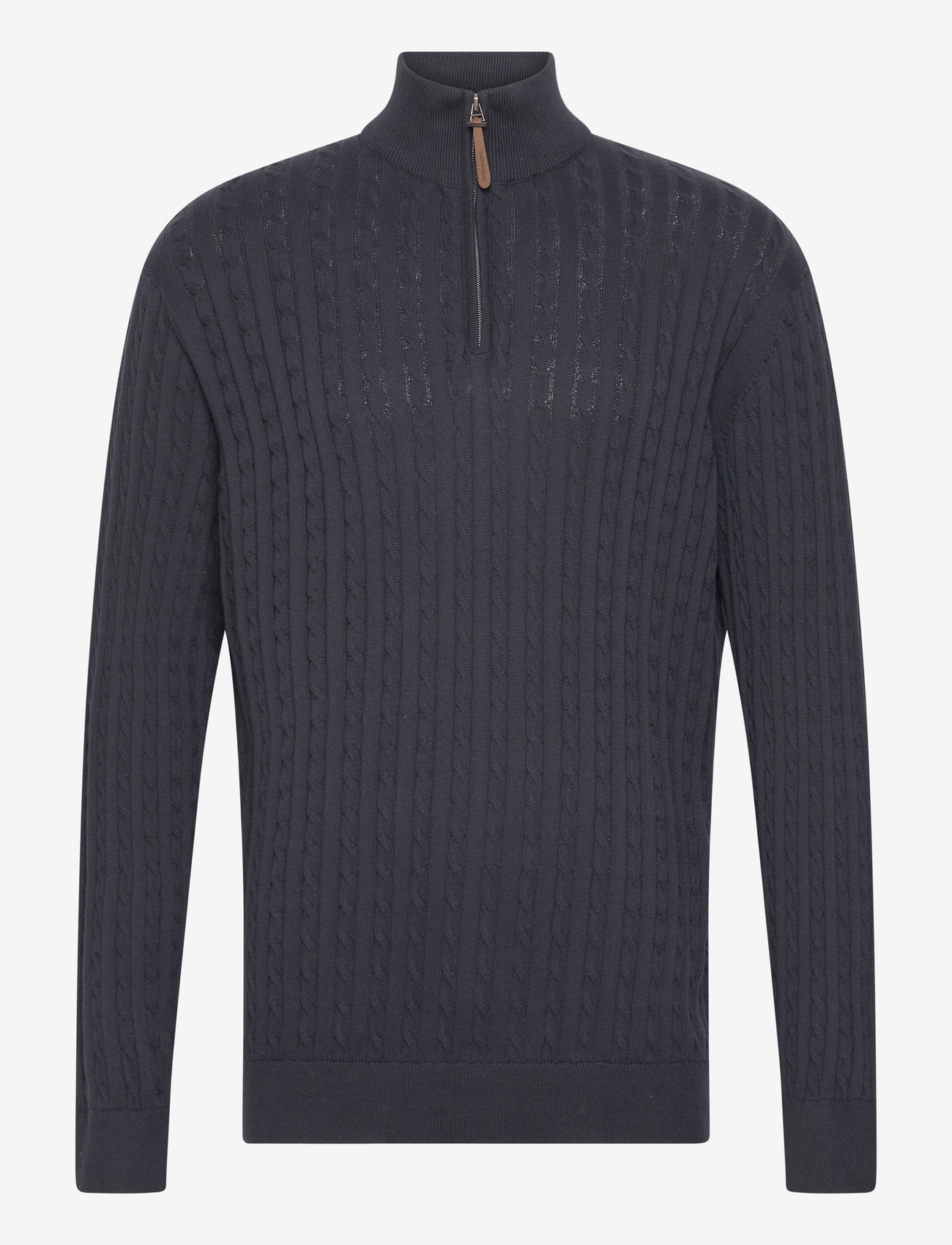 Lindbergh - 1/2 zip cable knit - pullover mit halbem reißverschluss - navy - 1