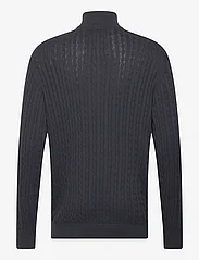 Lindbergh - 1/2 zip cable knit - perusneuleet - navy - 1