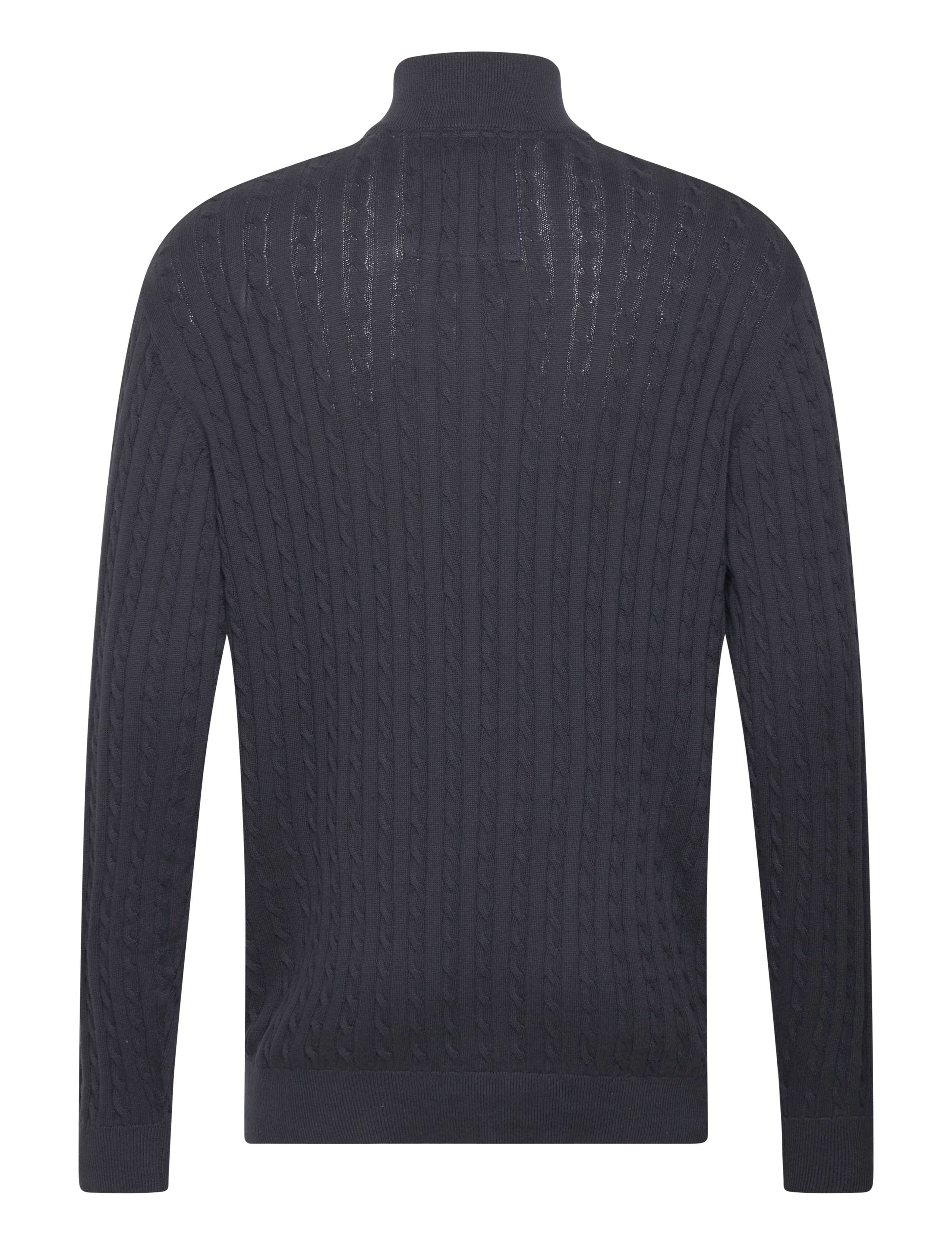 Lindbergh - 1/2 zip cable knit - mężczyźni - navy - 2