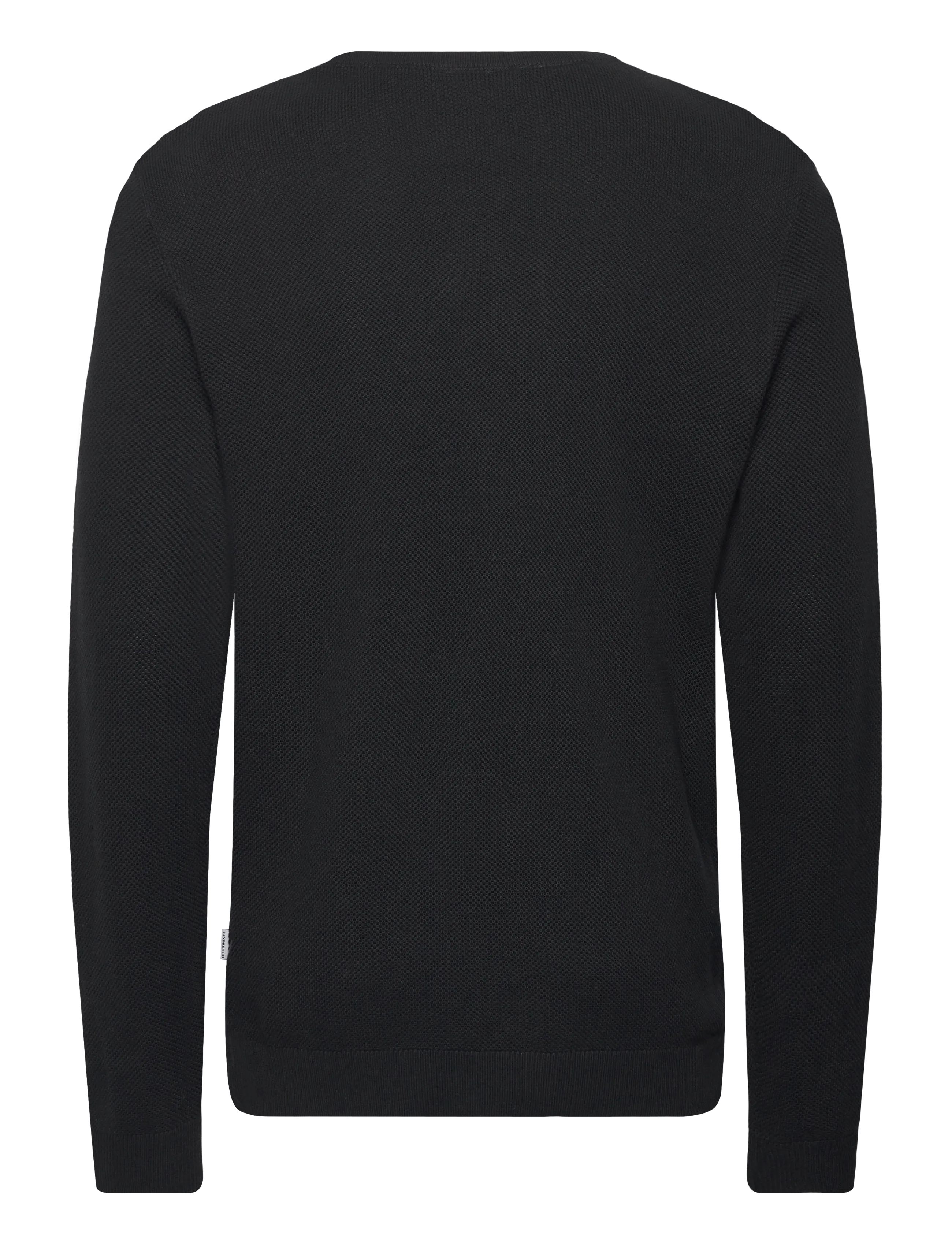 Lindbergh - Structure o-neck knit - Ümmarguse kaelusega kudumid - black - 1