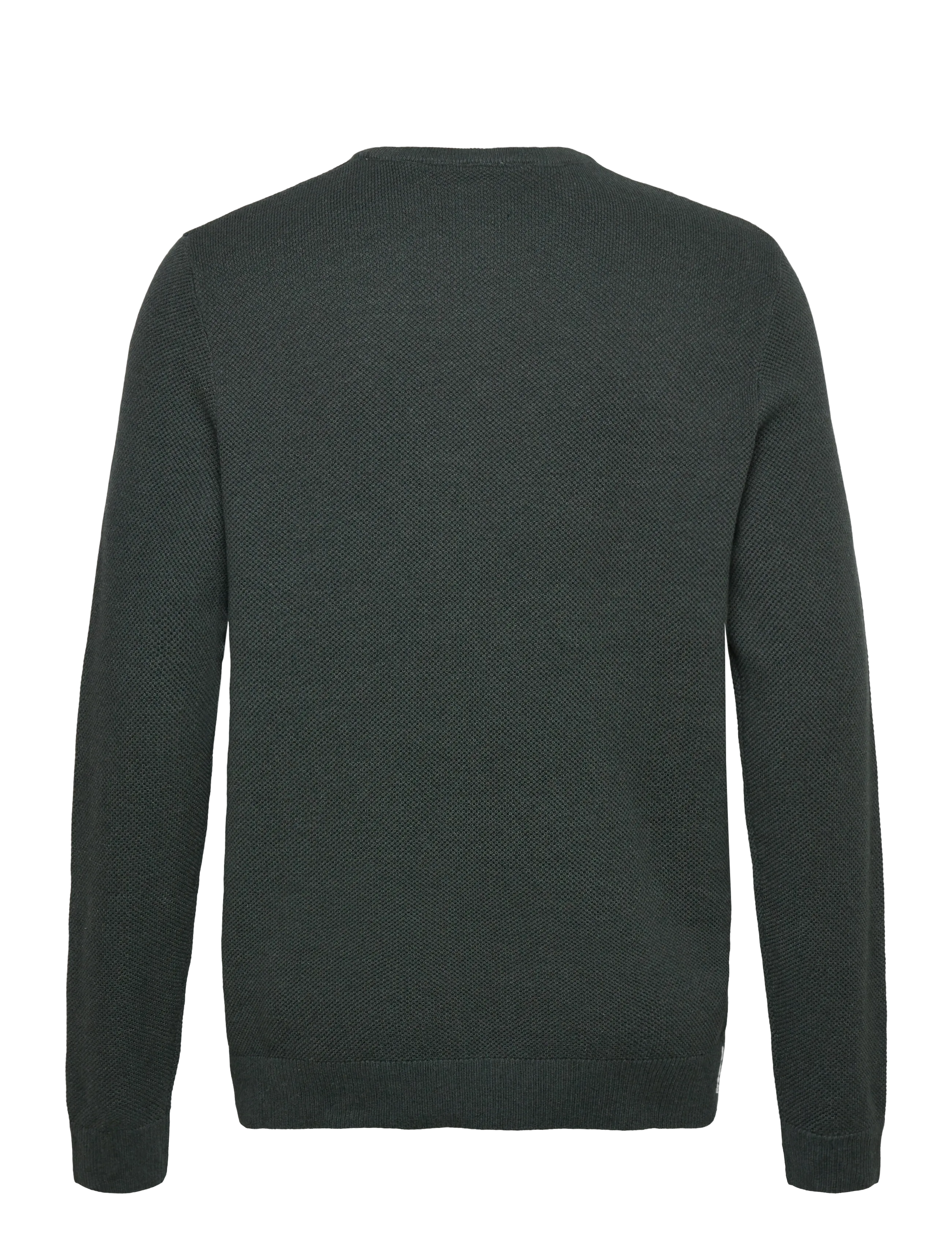 Lindbergh - Structure o-neck knit - strickmode - dusty green mel - 1