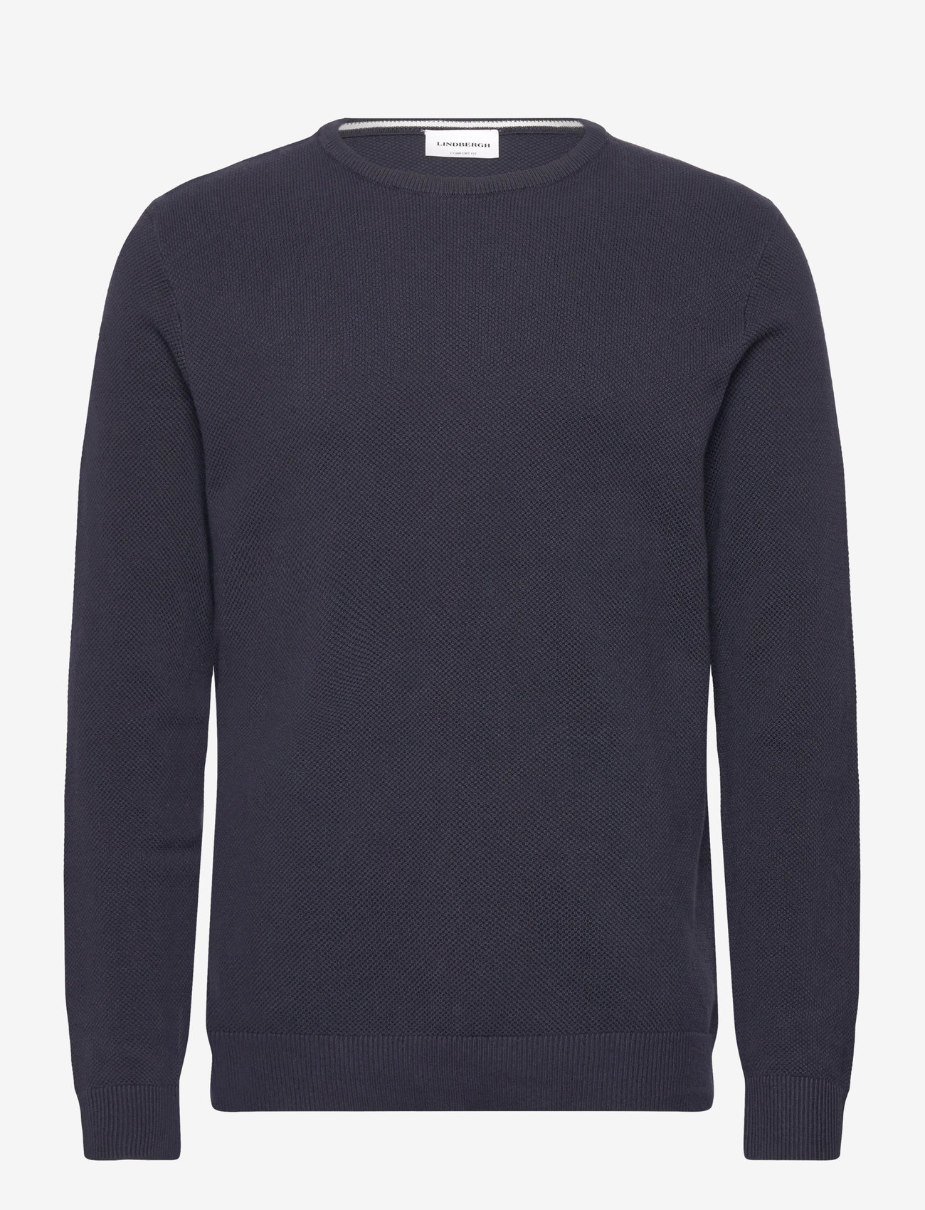 Lindbergh - Structure o-neck knit - pikkade varrukatega t-särgid - navy - 0