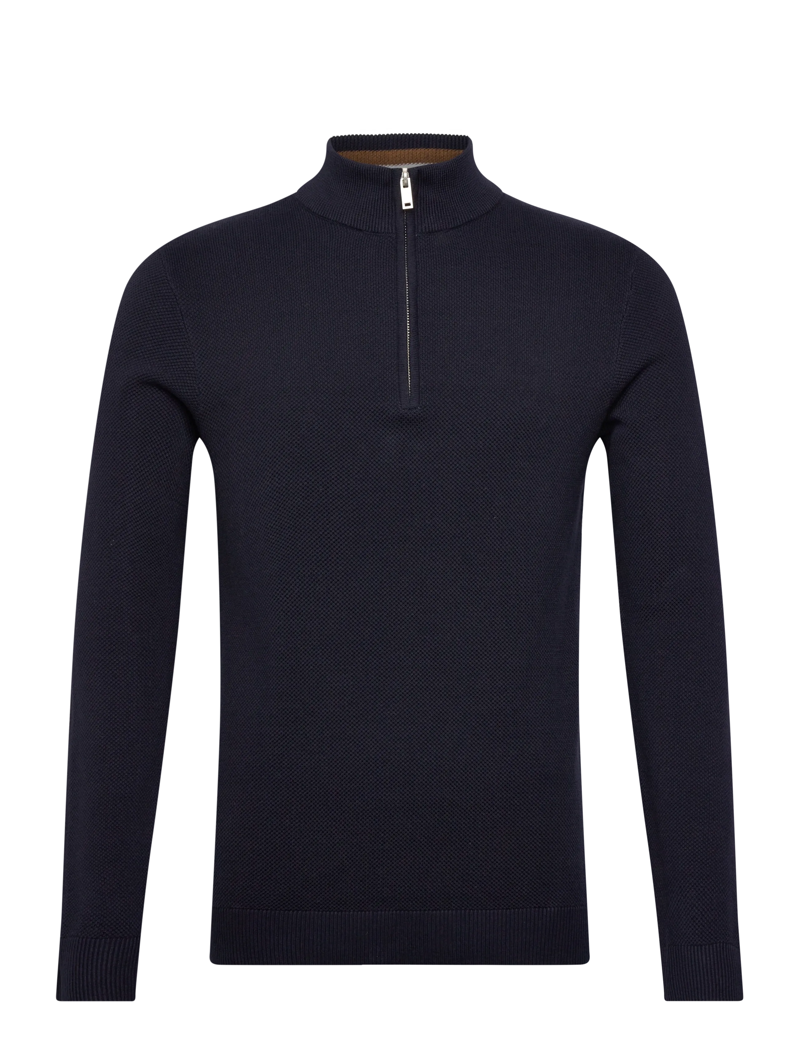 Lindbergh - Structure zip neck knit - pullover mit halbem reißverschluss - navy - 0