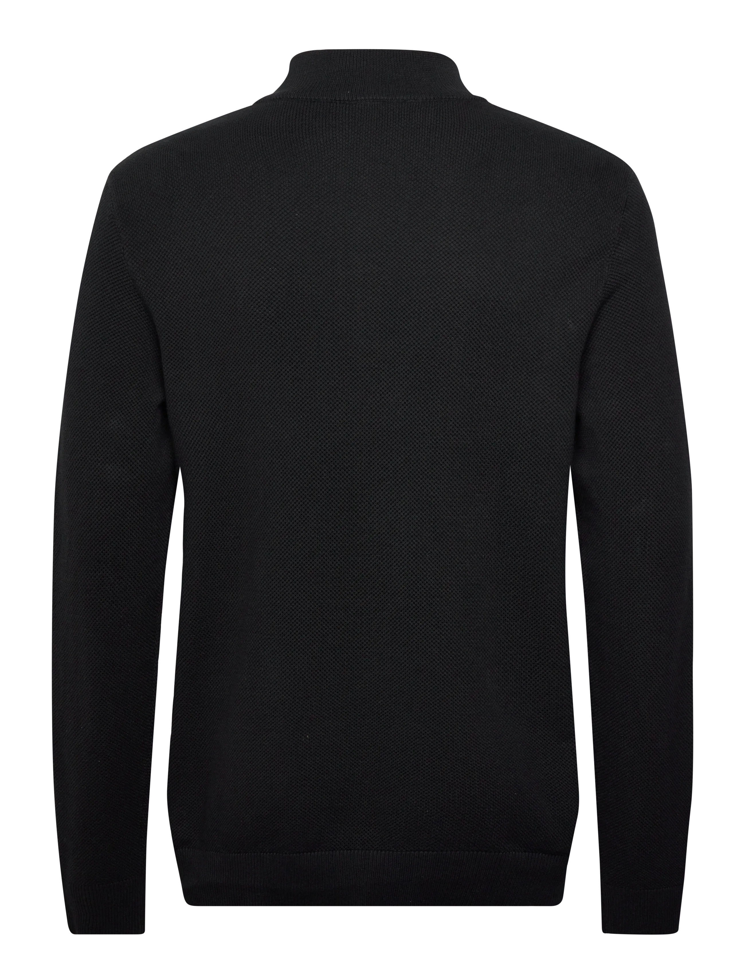 Lindbergh - Structure zip neck knit - strickmode - black - 1