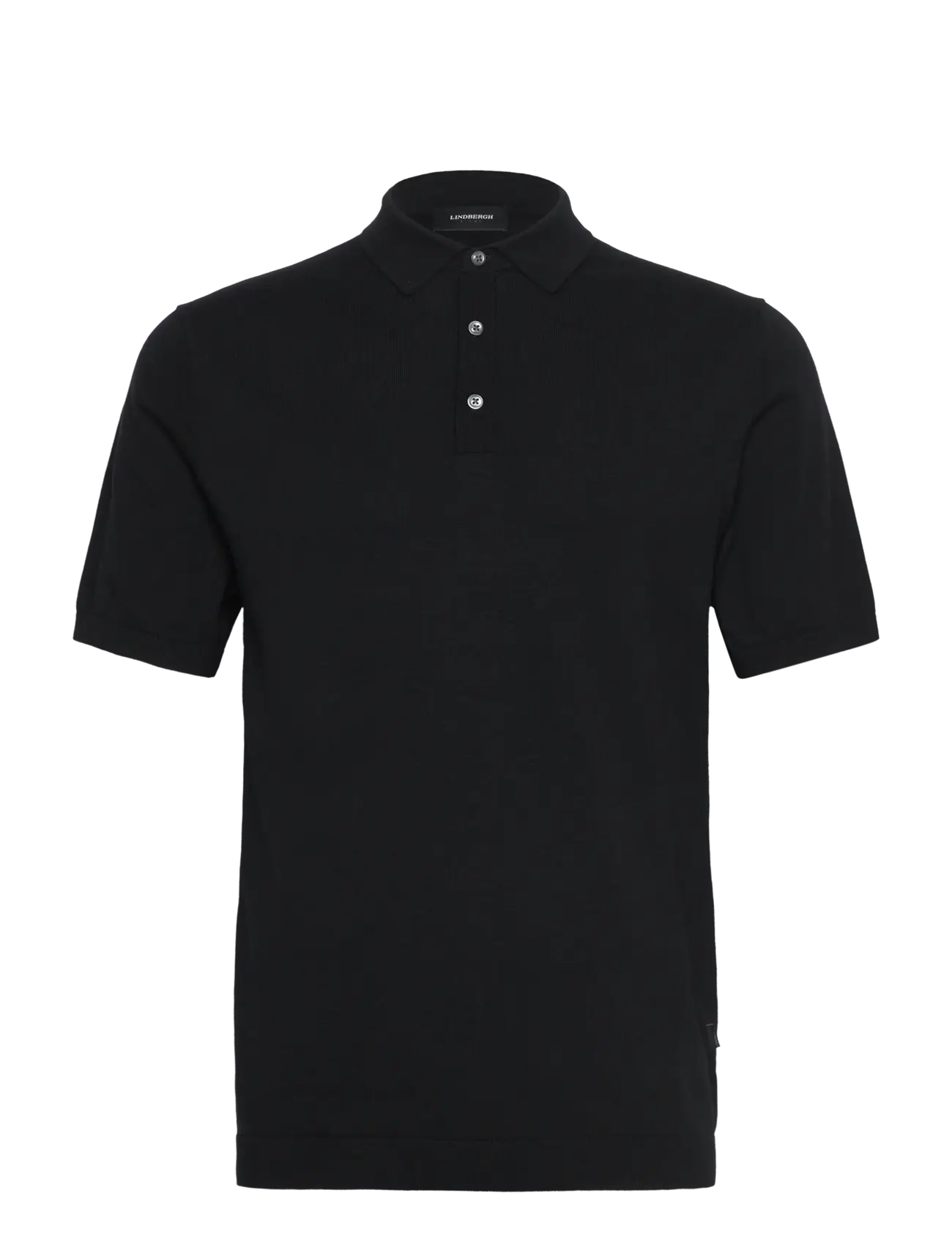 LINDBERGH Polo S/S With Buttons Schwarz - S - Herren