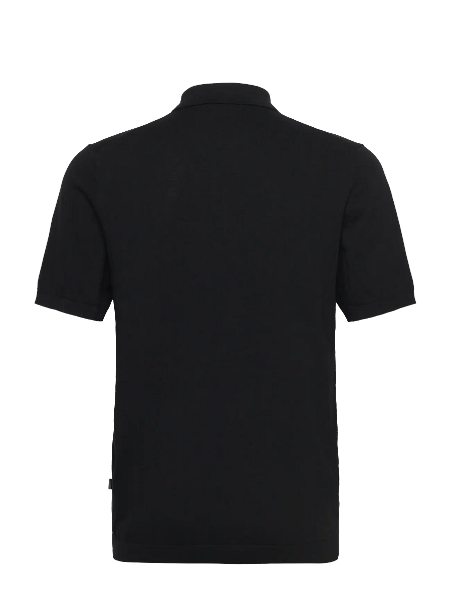 Lindbergh - Polo S/S with buttons - kurzärmelig - black - 1