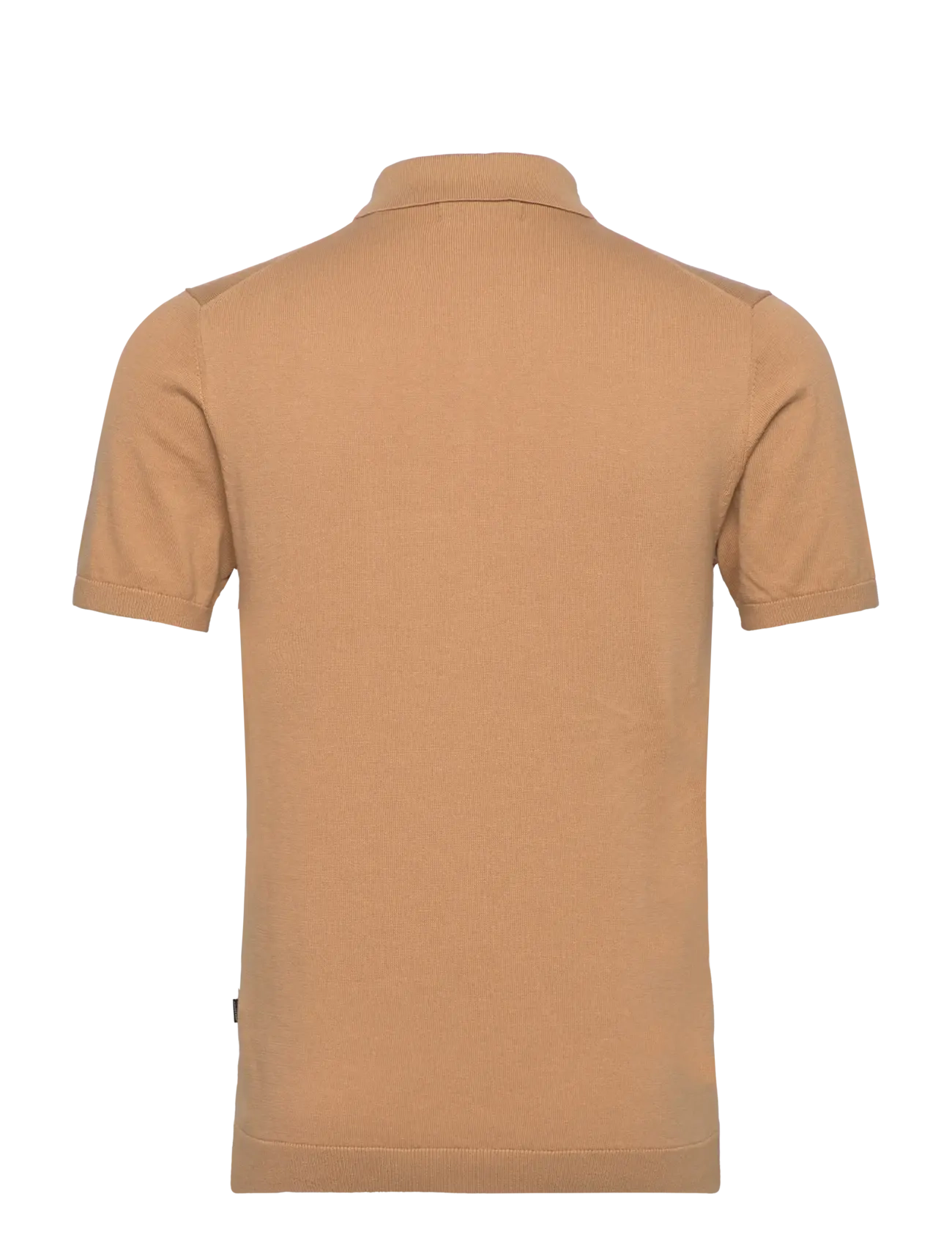 Lindbergh - Polo S/S with buttons - poloshirts - dk sand - 1
