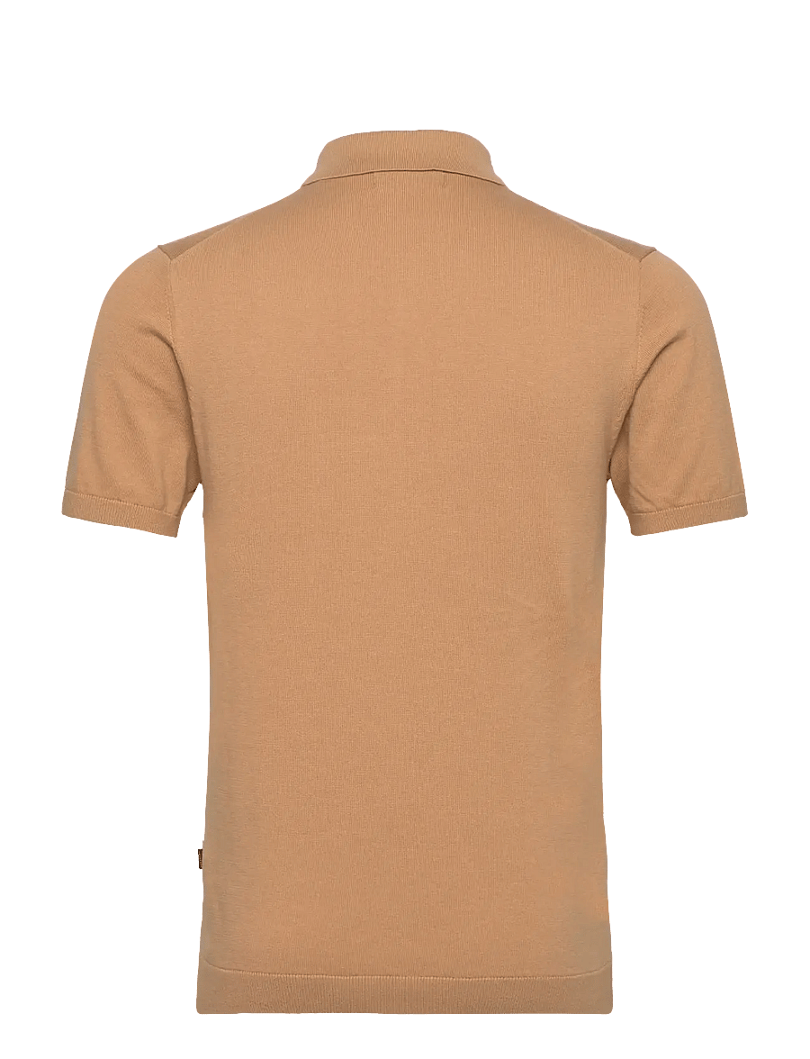 Lindbergh - Polo S/S with buttons - kurzärmelig - dk sand - 1