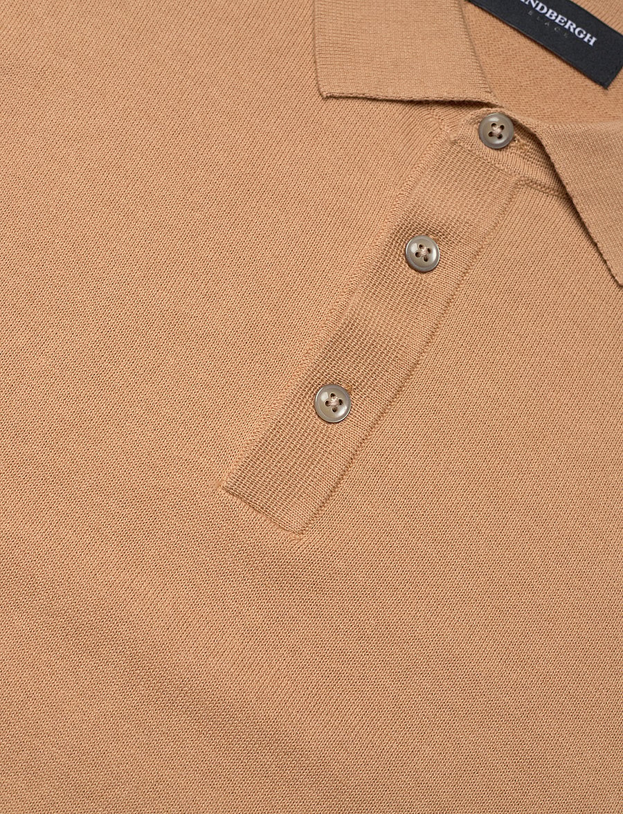 Lindbergh - Polo S/S with buttons - kurzärmelig - dk sand - 2
