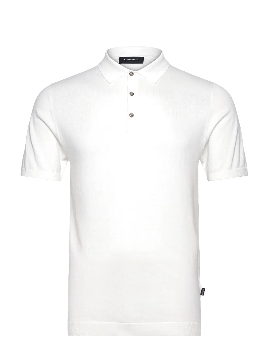 Lindbergh - Polo S/S with buttons - kurzärmelig - white - 0