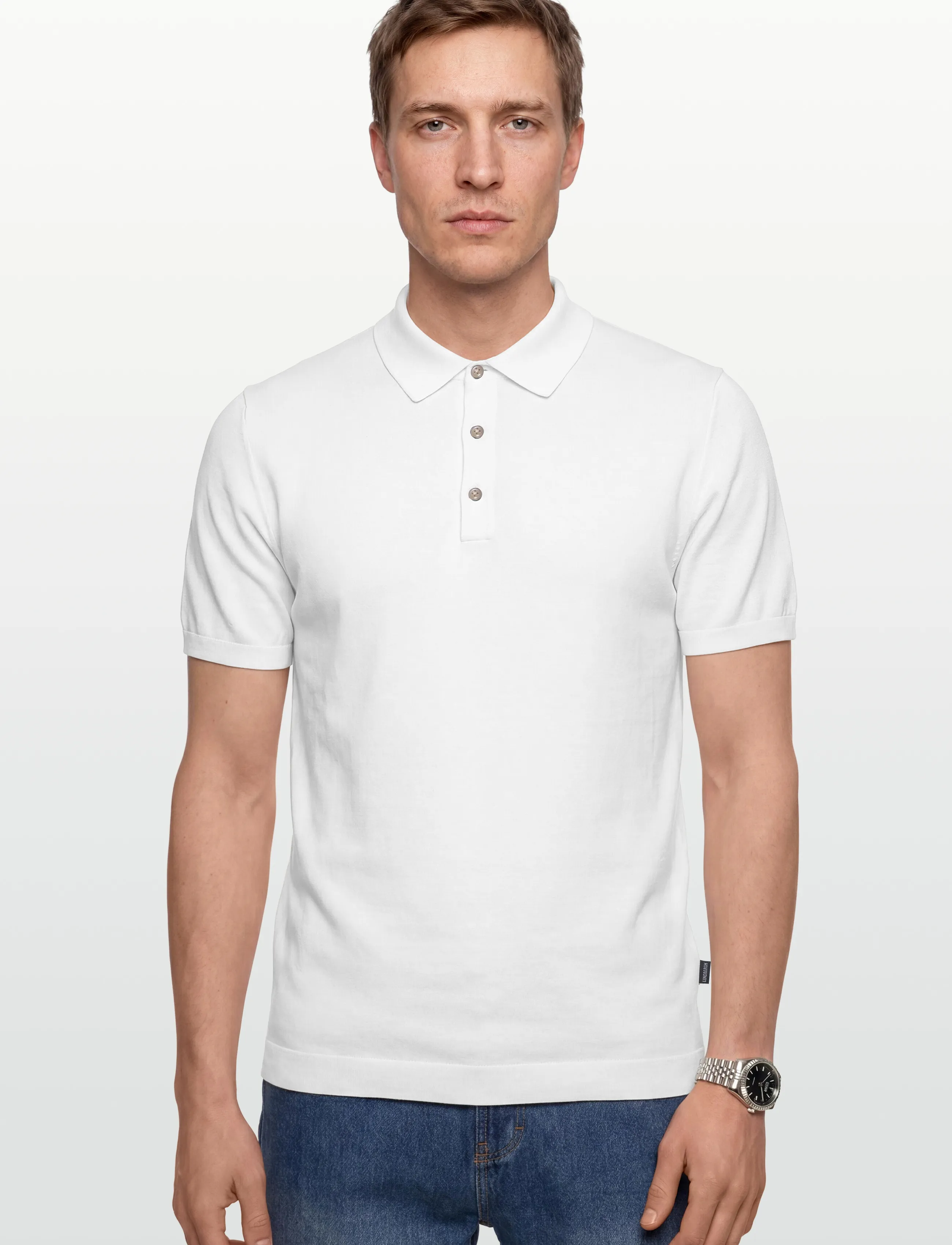 Lindbergh - Polo S/S with buttons - kurzärmelig - white - 3