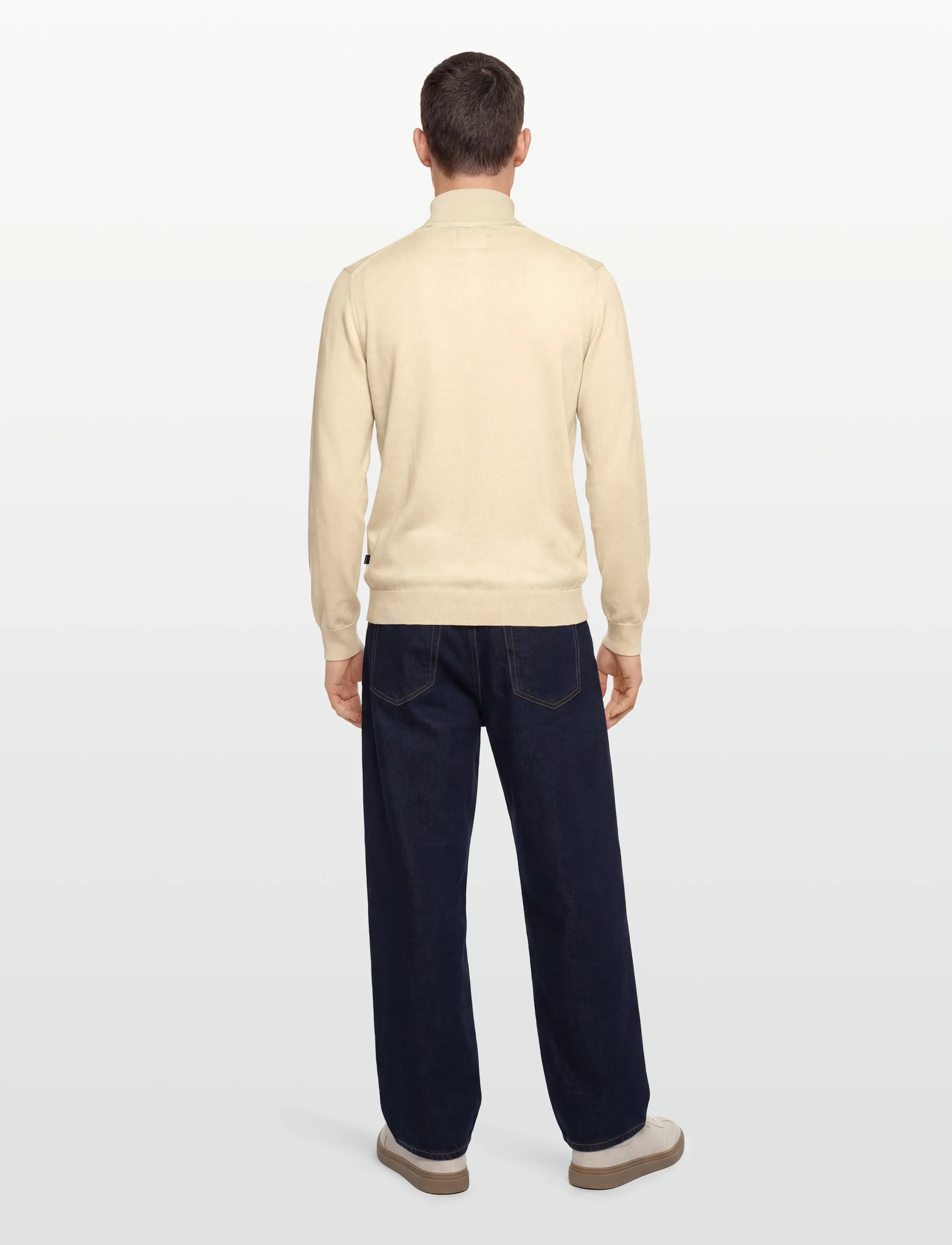 Lindbergh - Half zip with high neck - pullover mit halbem reißverschluss - beige - 4
