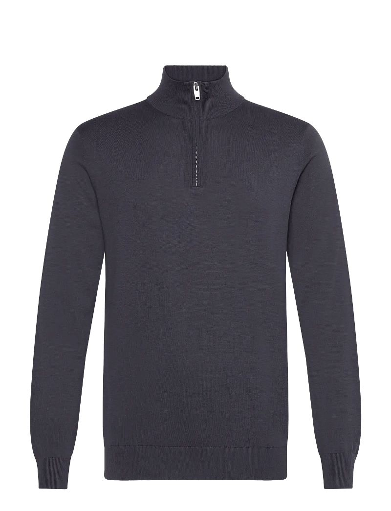 Lindbergh - Half zip with high neck - pullover mit halbem reißverschluss - dk grey - 0
