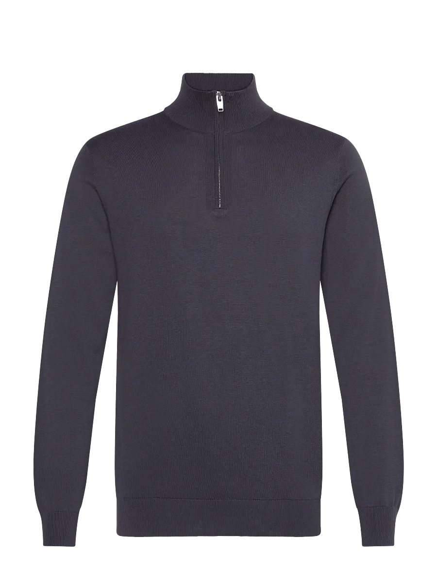 Lindbergh - Half zip with high neck - halfzip strik - dk grey - 0