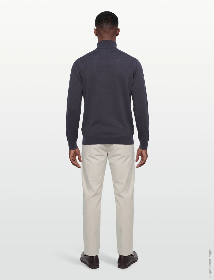 Lindbergh - Half zip with high neck - pullover mit halbem reißverschluss - dk grey - 4