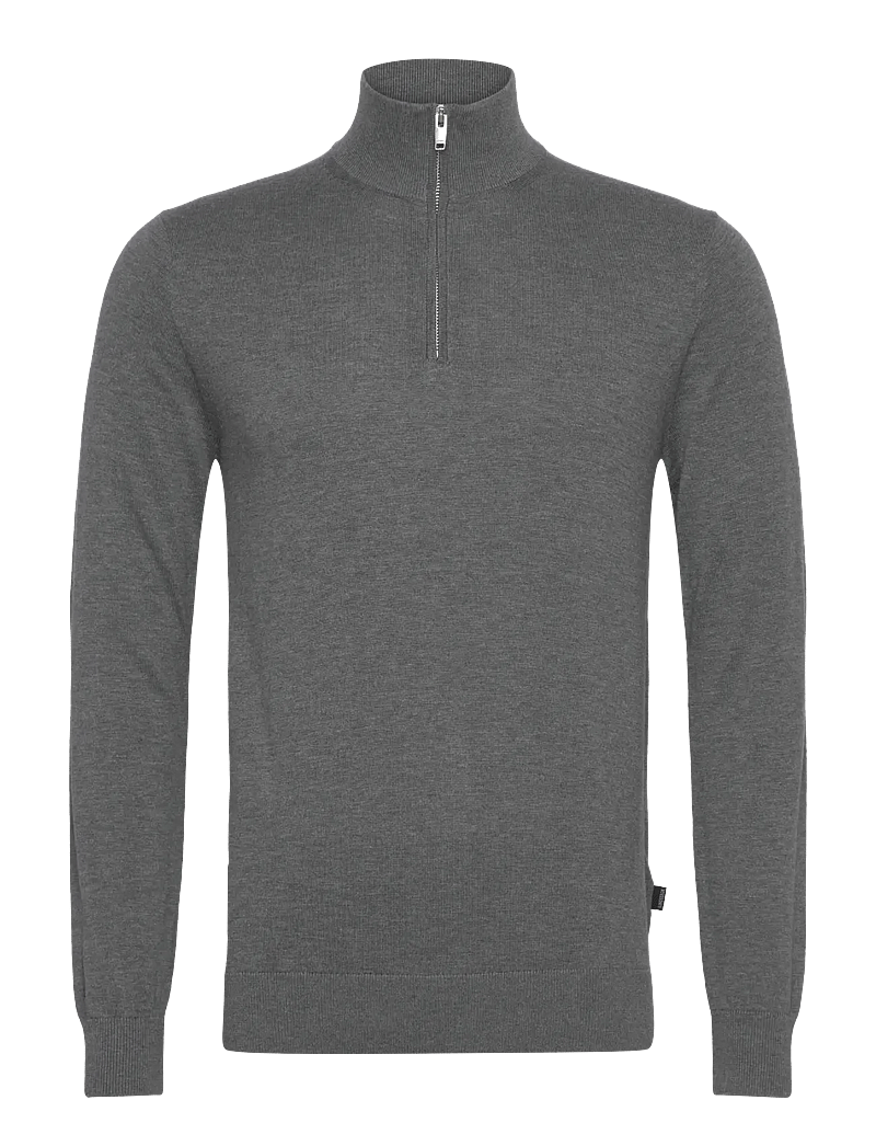 Lindbergh - Half zip with high neck - truien met halve rits - grey - 0