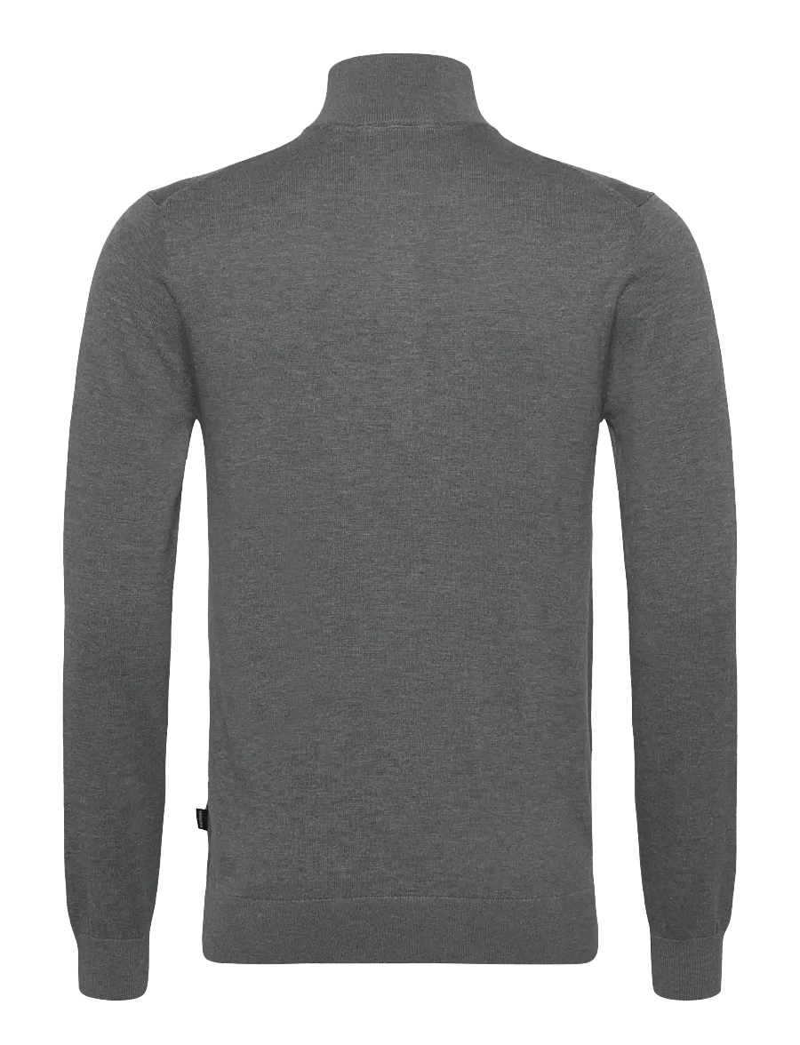 Lindbergh - Half zip with high neck - pullover mit halbem reißverschluss - grey - 1