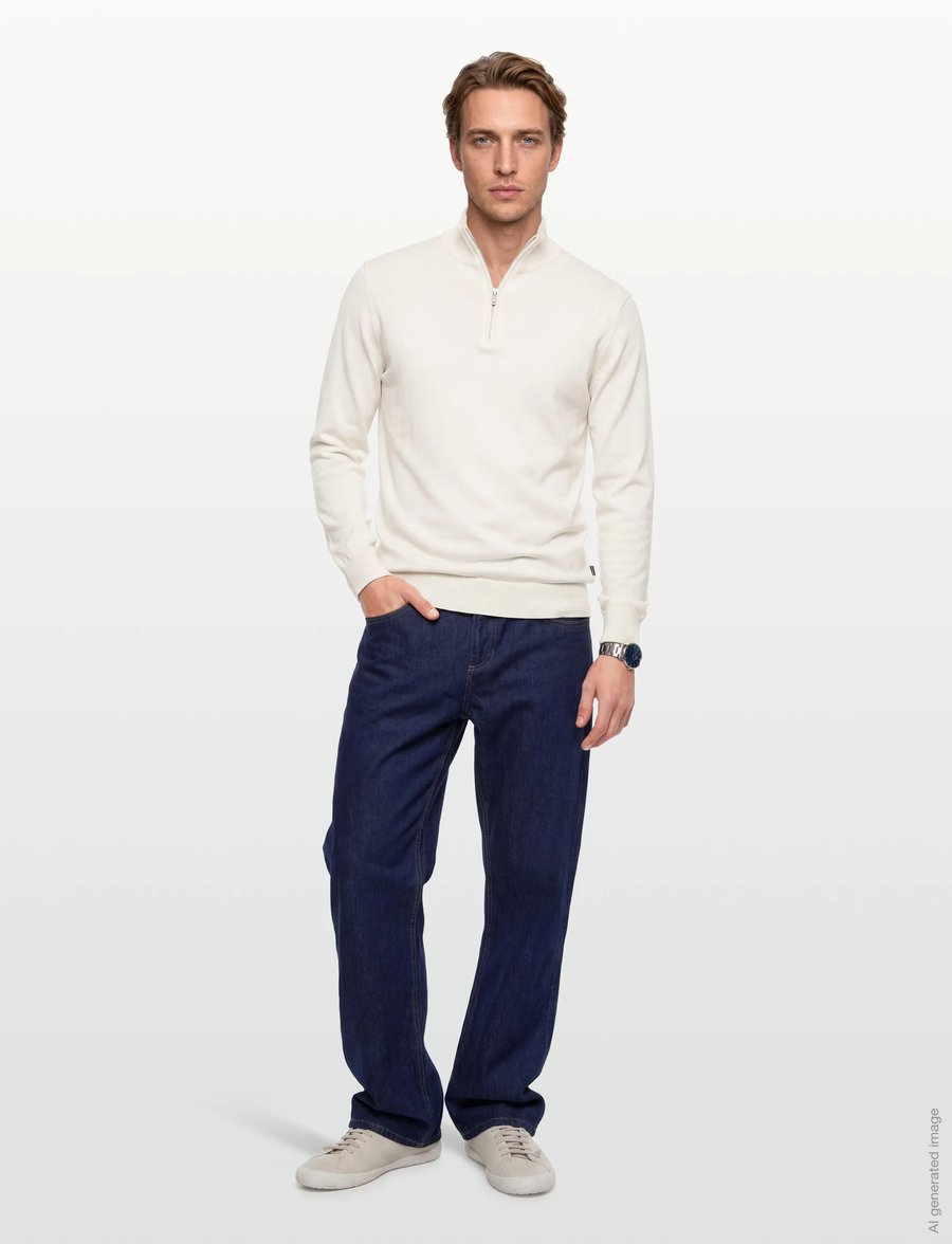 Lindbergh - Half zip with high neck - half zip-tröjor - white - 0