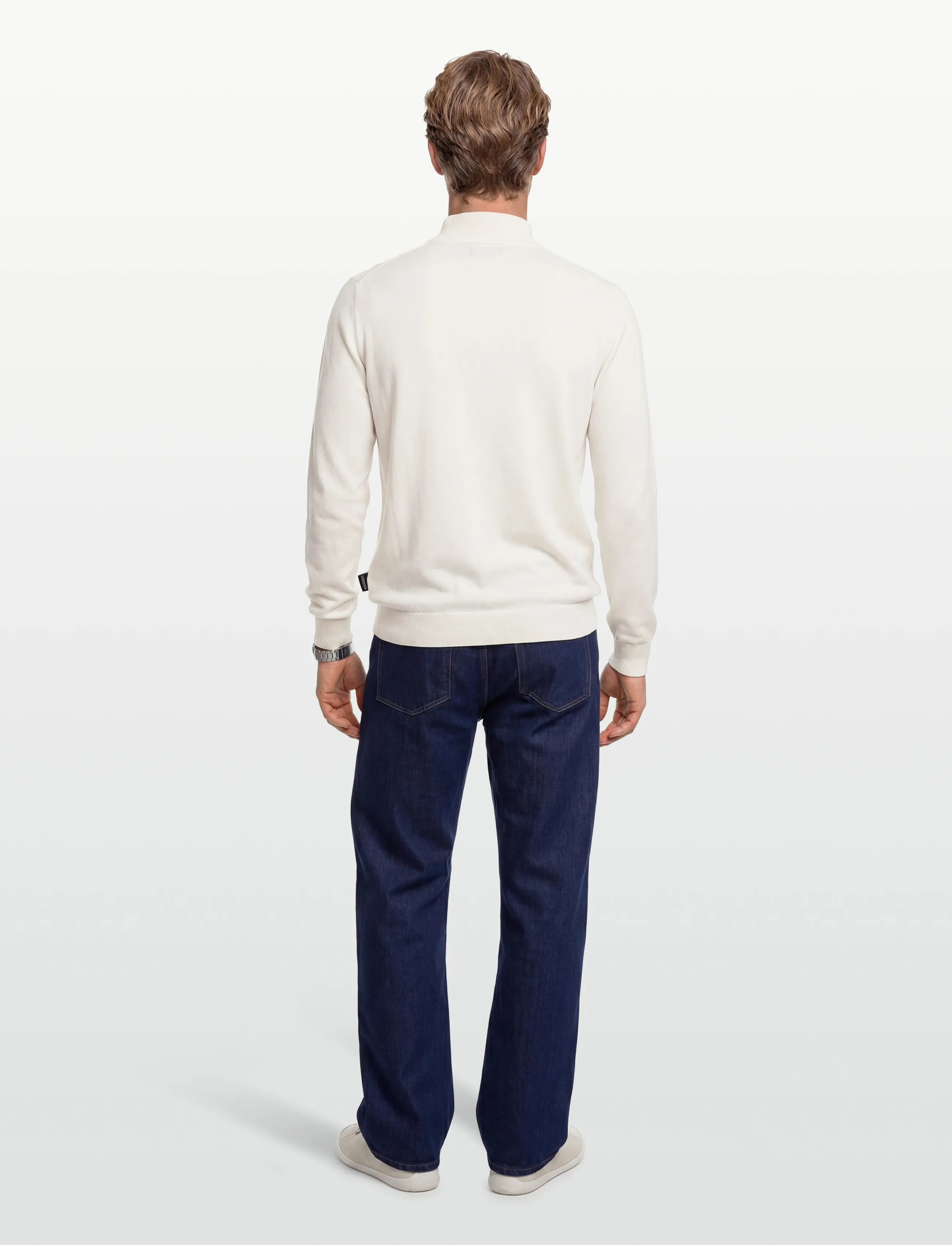 Lindbergh - Half zip with high neck - half zip-tröjor - white - 4